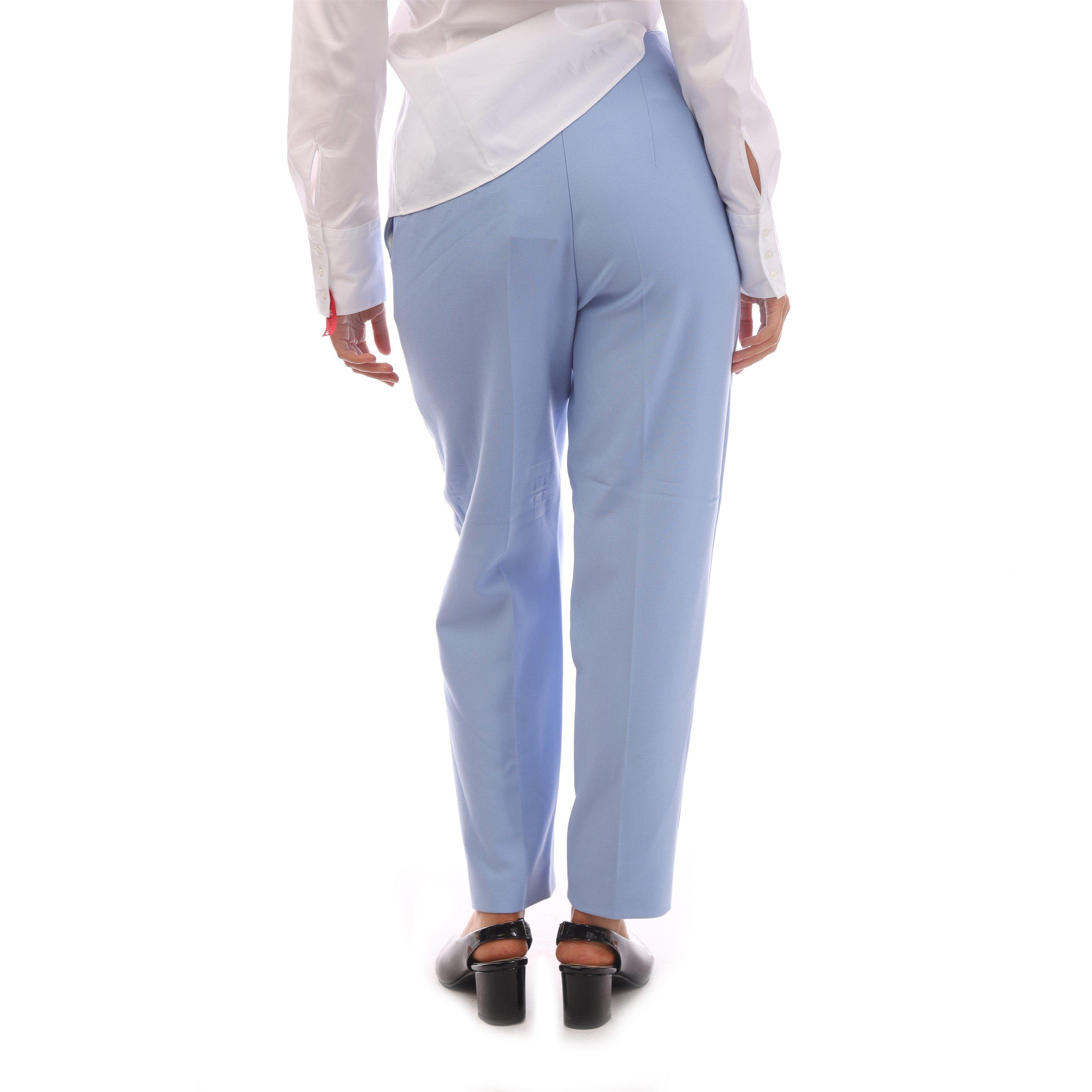 Bright Blue - Boss - Tetisa Straight Leg Trousers, Straight Leg Design - 3