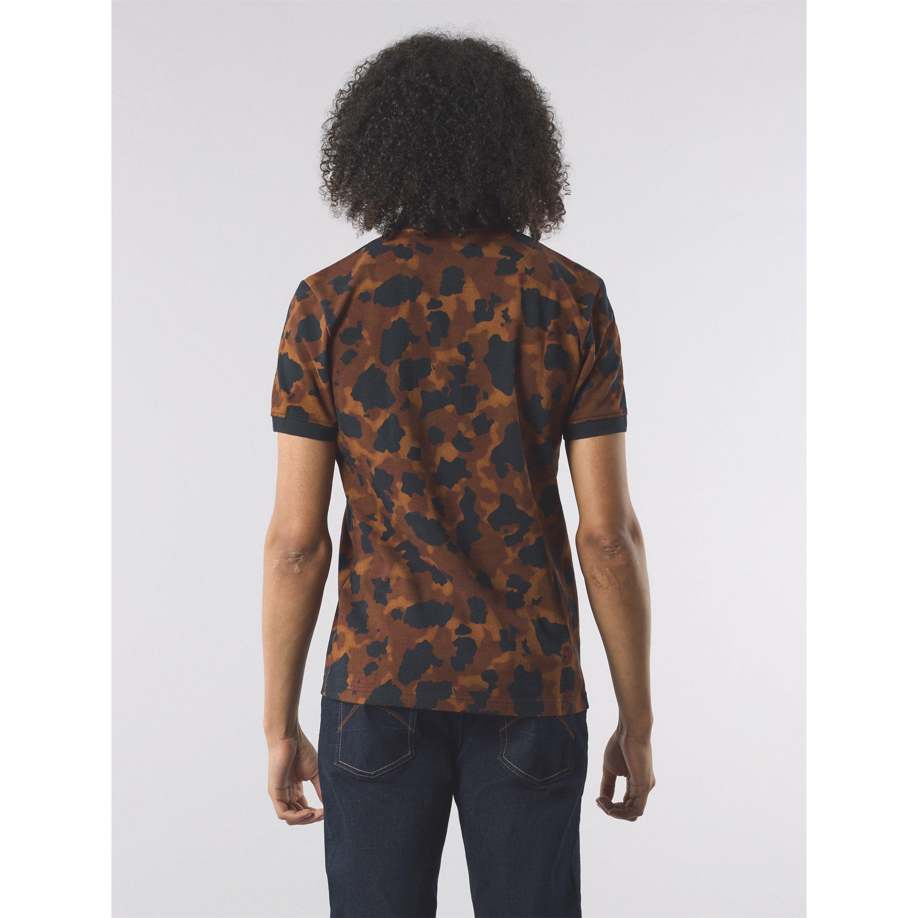 Marron - Pretty Green - Men&#x27;s Brindle Short-Sleeve Polo Shirt - 3