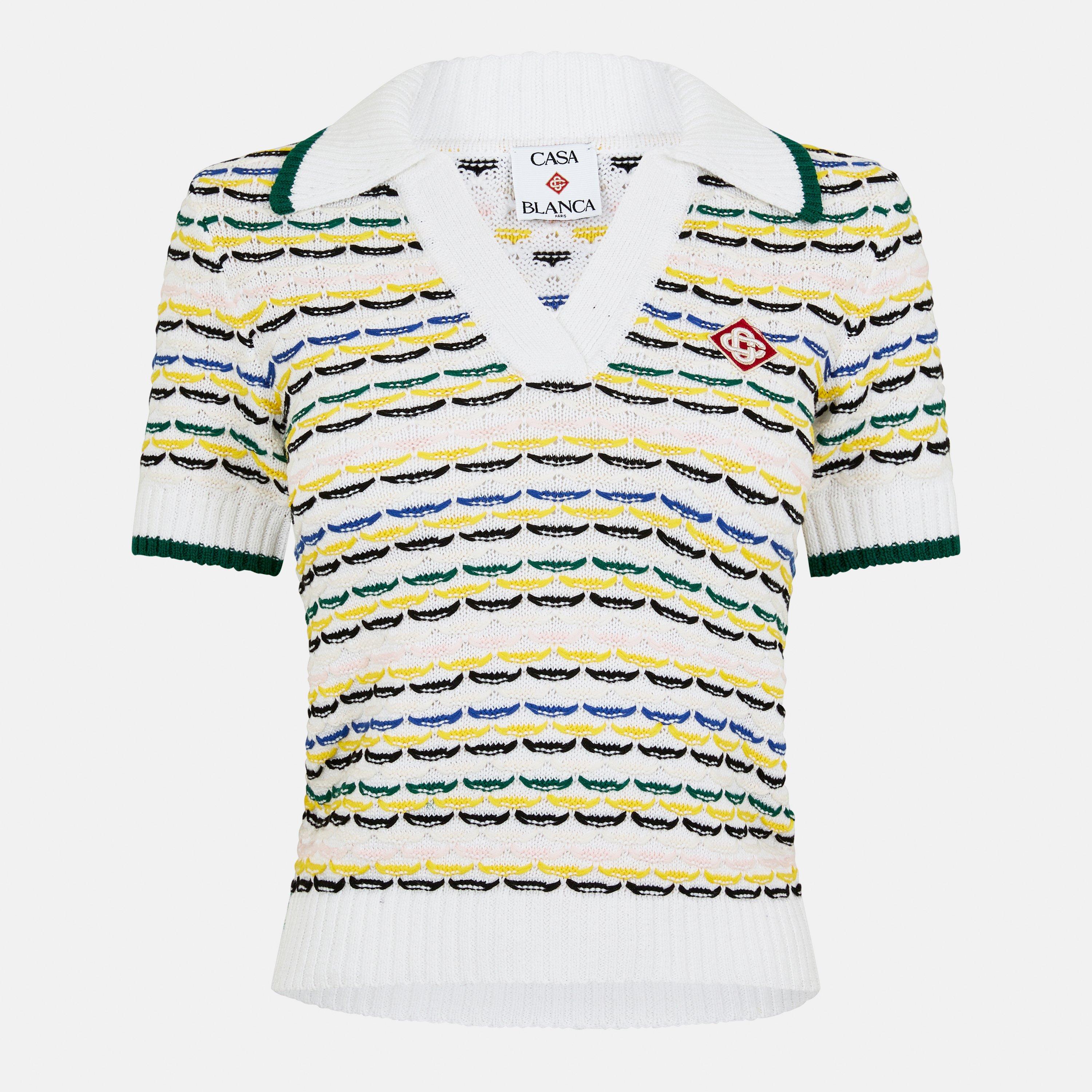 Casablanca Women's Short Sleeve Tailored Fit Polo Shirt - Size 12 (M)