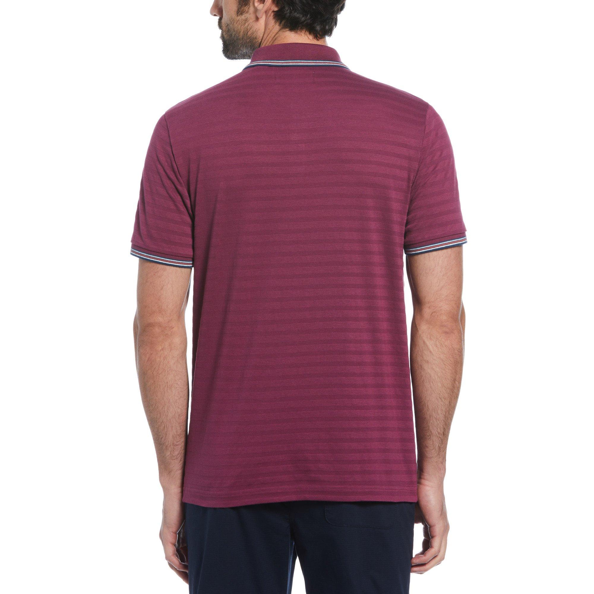 Amaranth - Original Penguin - Men's Cotton Solid Short Sleeve Polo Shirt - 3