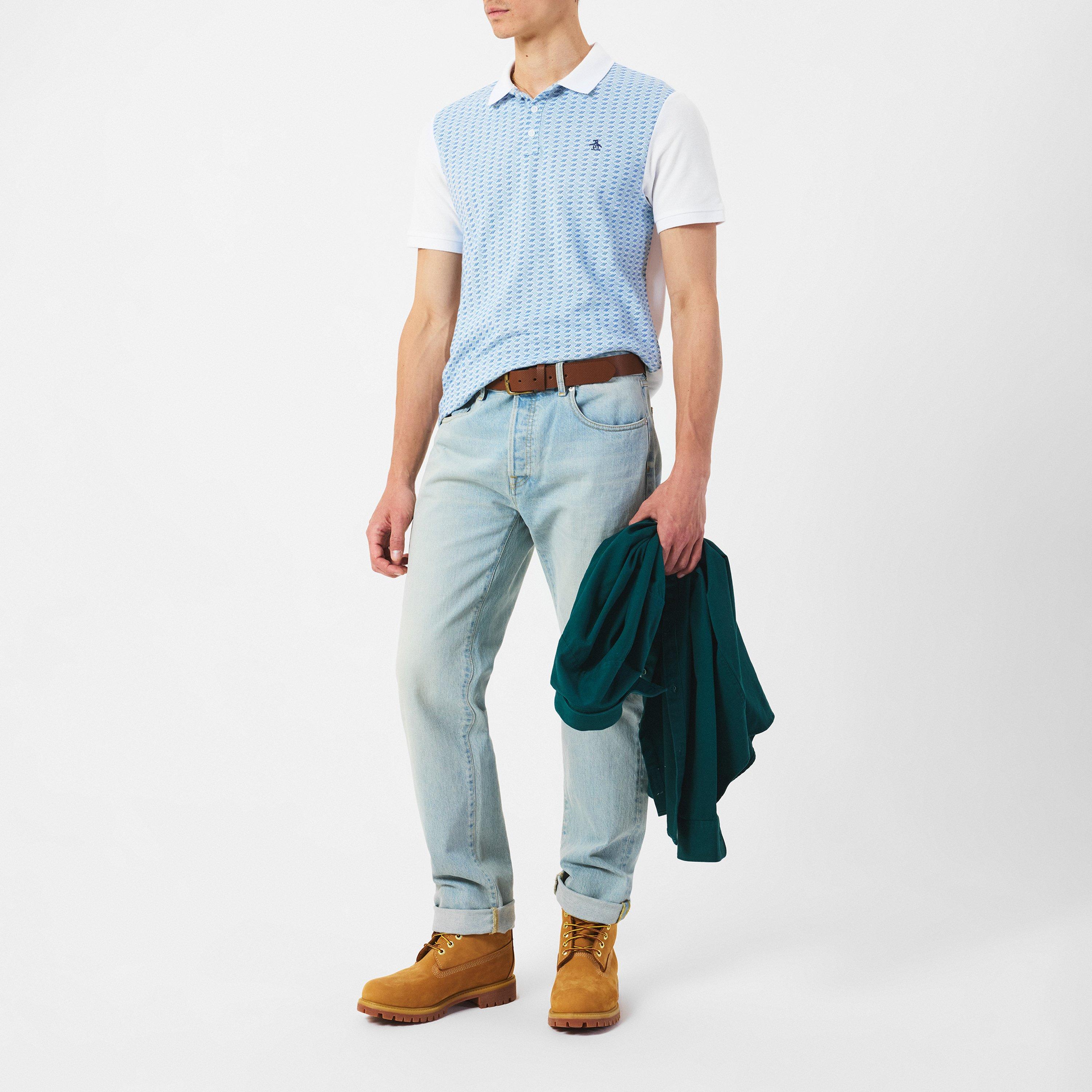 Weiß - Original Penguin - Jacquard Short-Sleeve Polo Shirt - 6