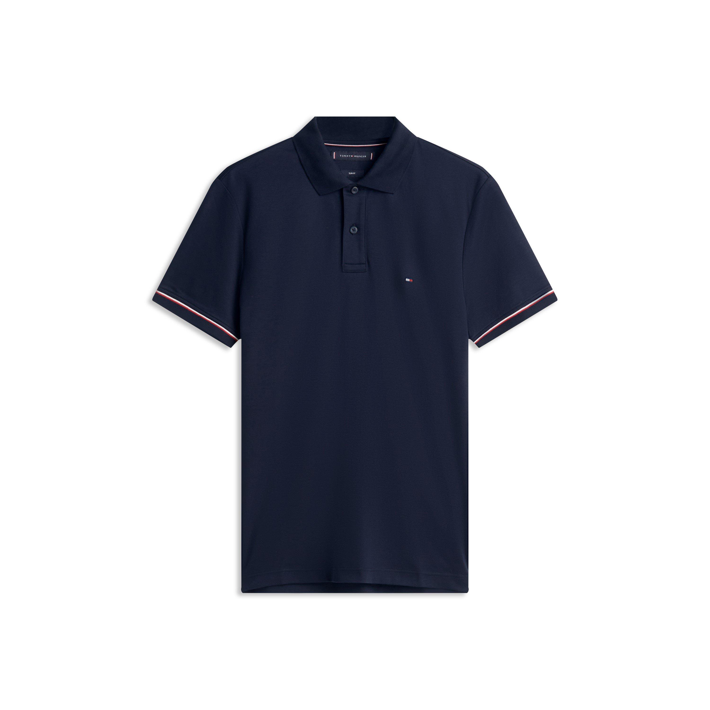 Tommy Hilfiger Men's LiquidTip Short Sleeve Polo Shirt - Desert Sky - L