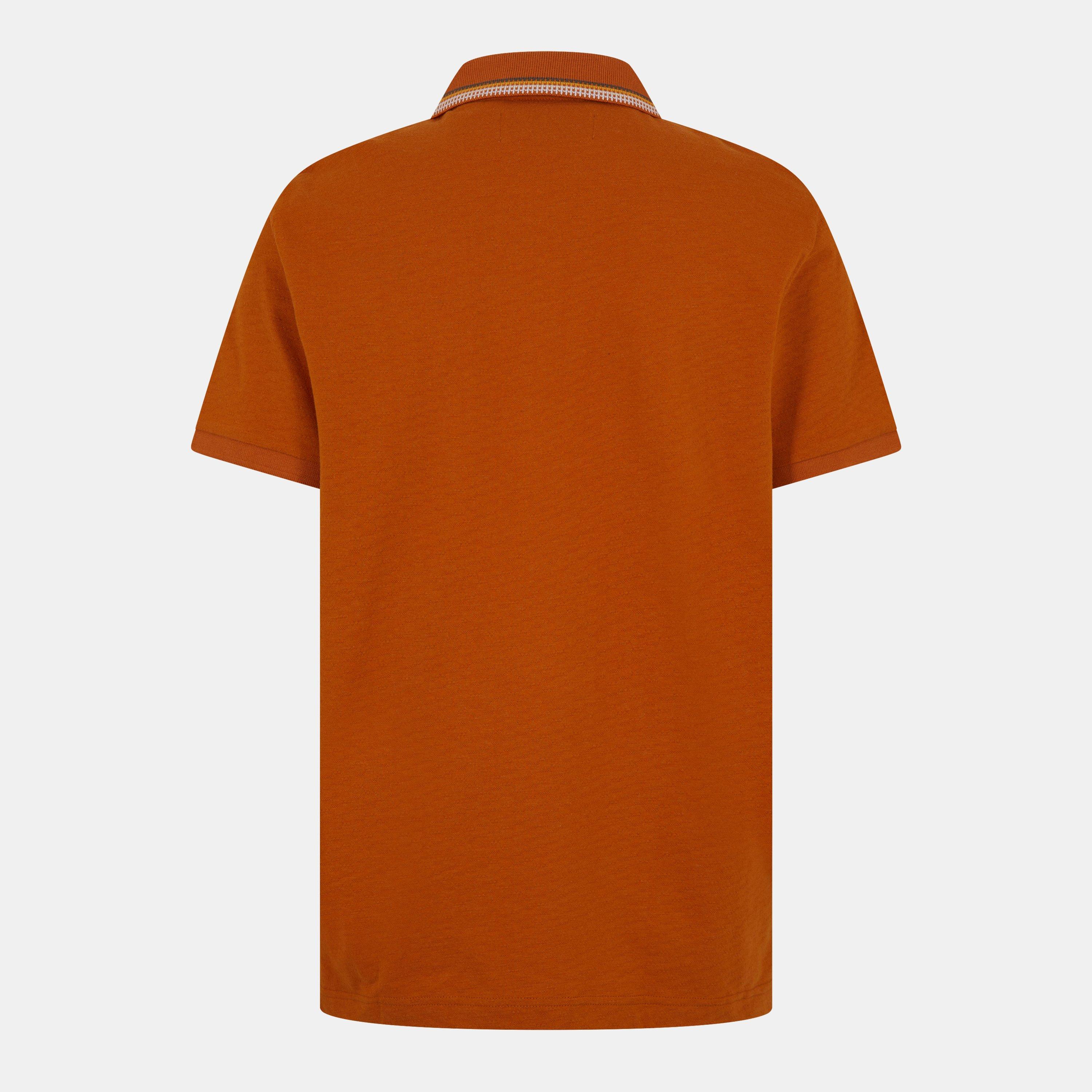 Sudan Brun - Original Penguin - Stripe Collar Short-Sleeve Polo Shirt - 2