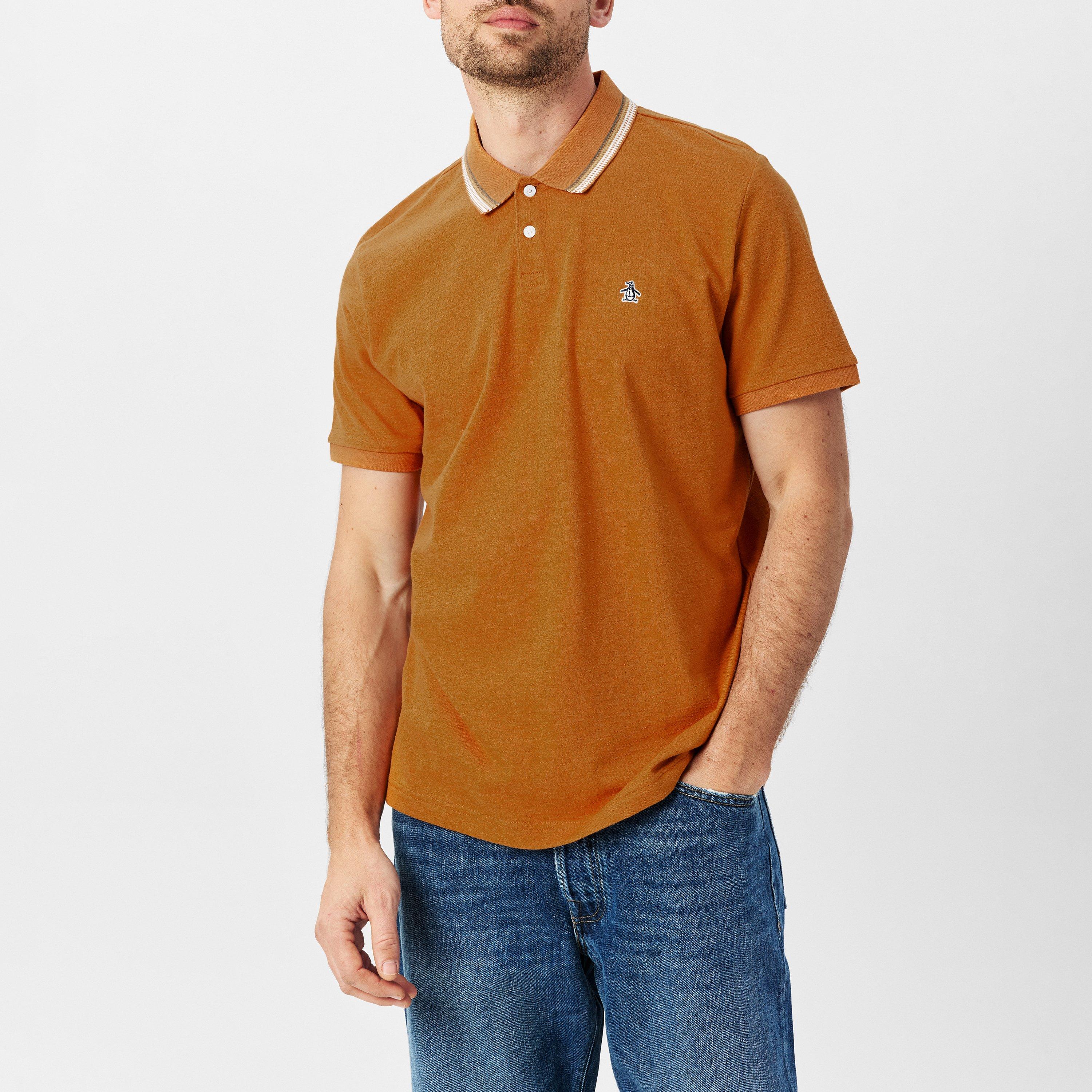 Sudan Brun - Original Penguin - Stripe Collar Short-Sleeve Polo Shirt - 3