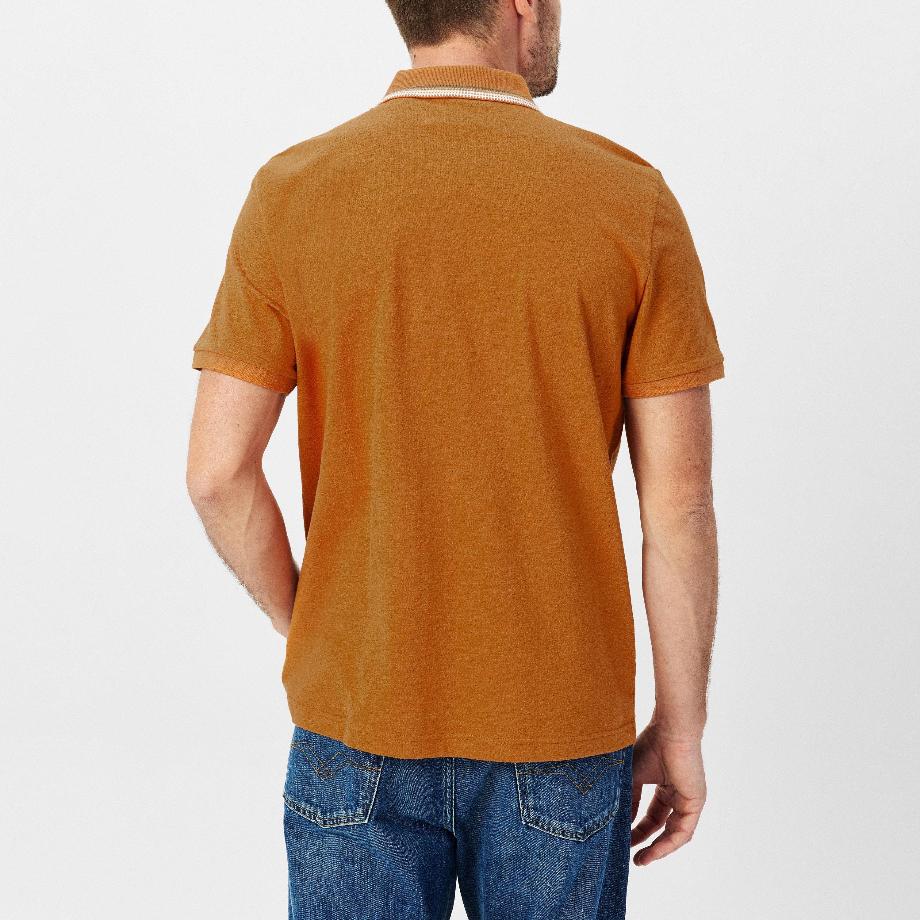 Sudan Brun - Original Penguin - Stripe Collar Short-Sleeve Polo Shirt - 4