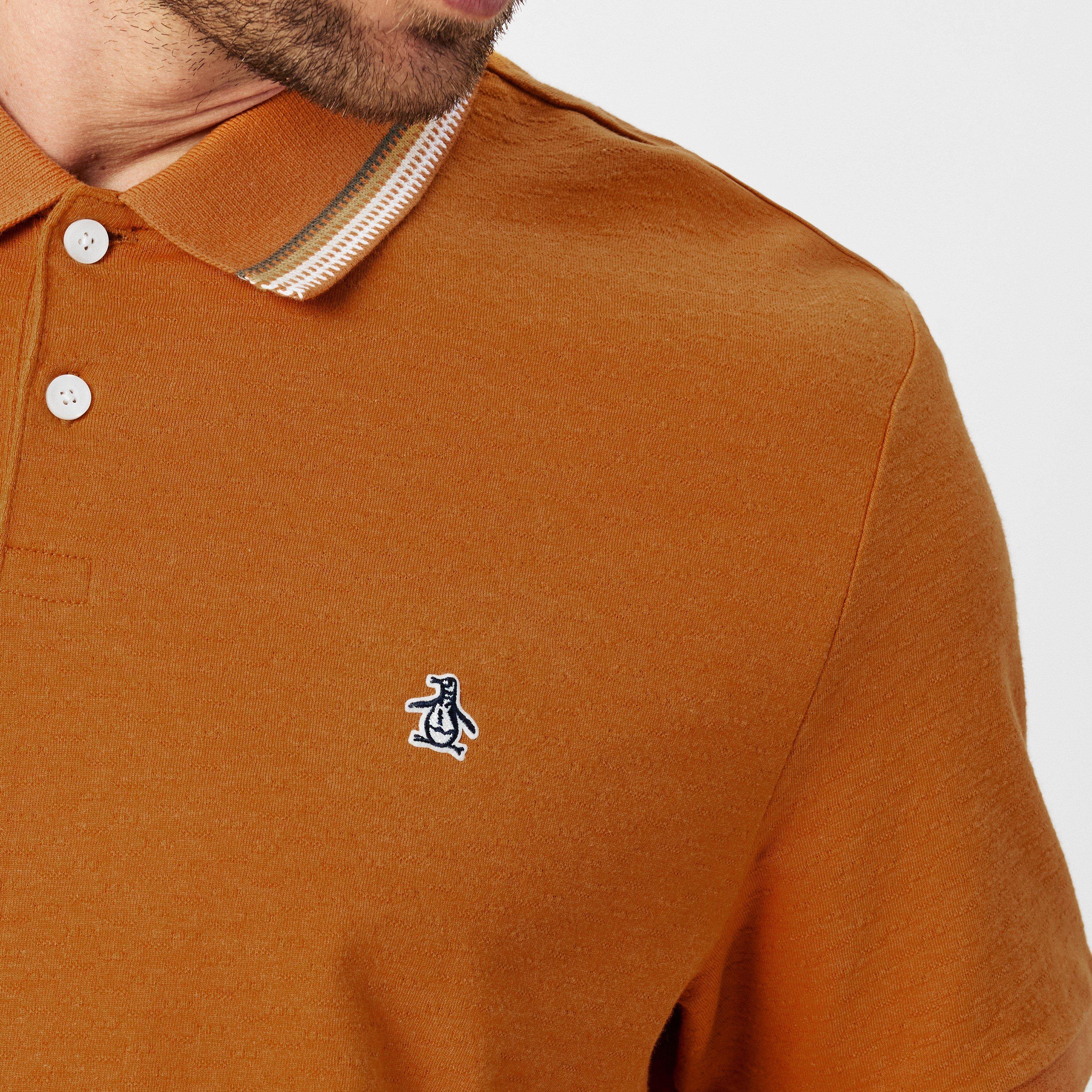 Sudan Brun - Original Penguin - Stripe Collar Short-Sleeve Polo Shirt - 5