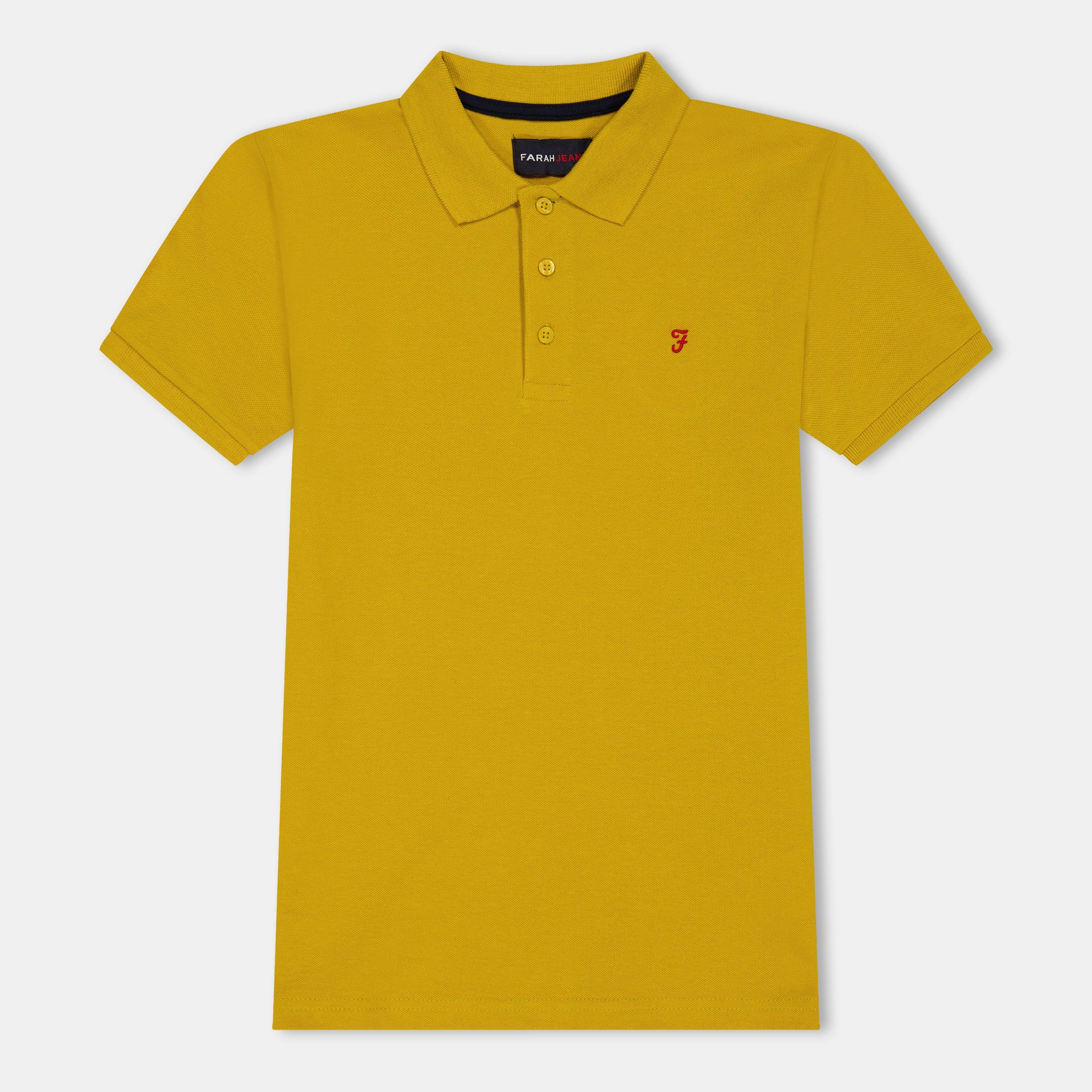 Yellow - Farah - Unisex Kids Bugsworth Short Sleeve Polo Shirt - 1