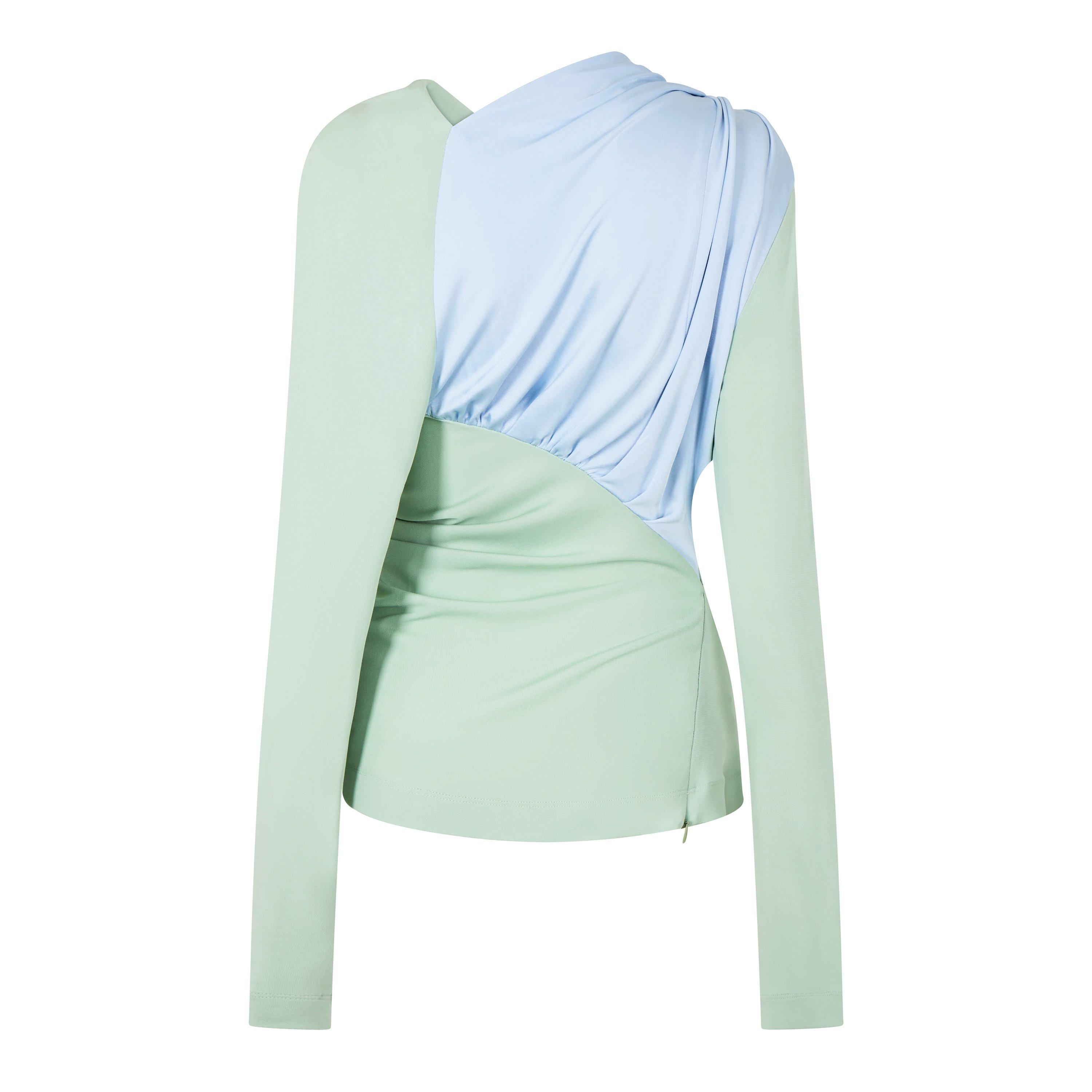 Jade Iceberg - Victoria Beckham - Drape Long Sleeve Top - 6