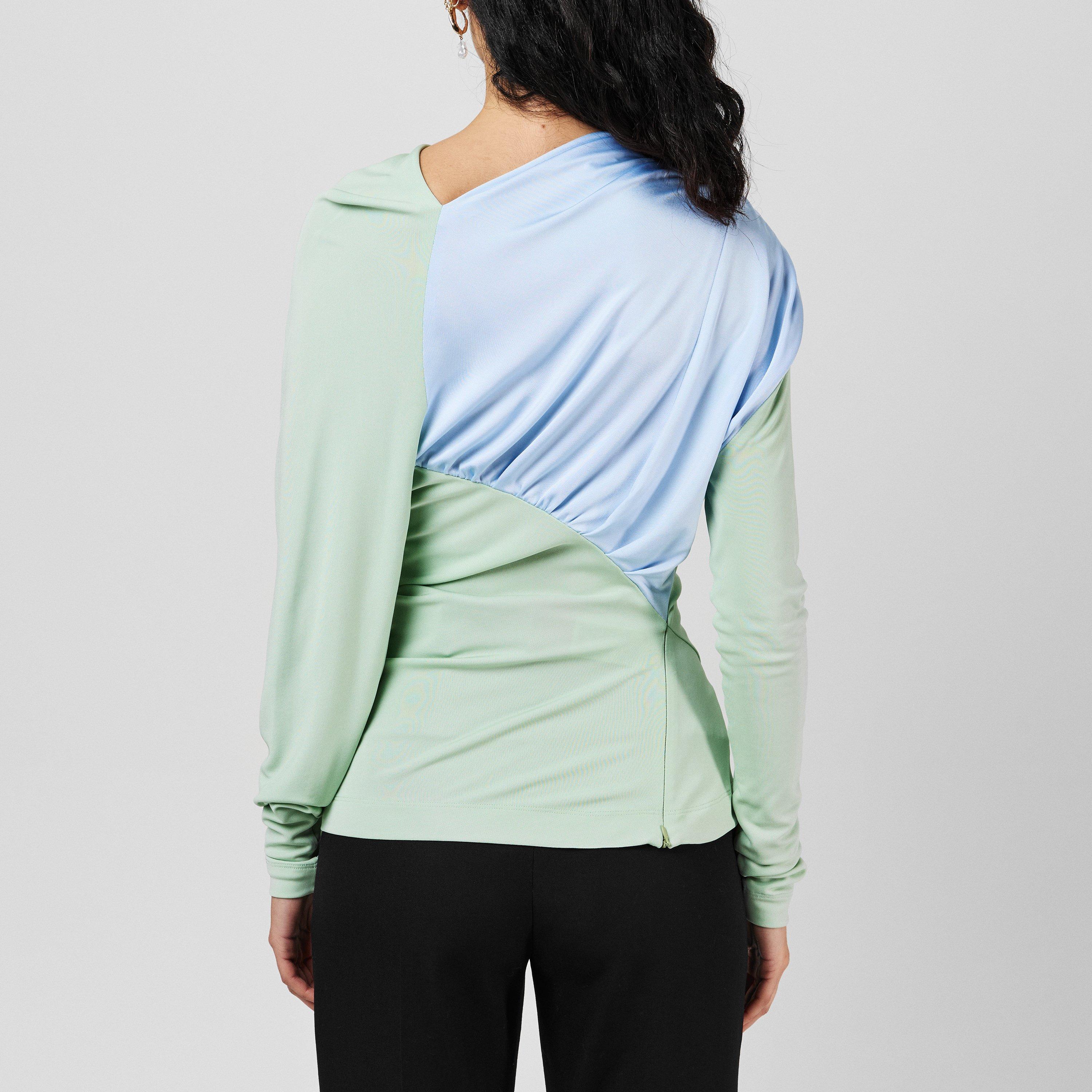 Jade Iceberg - Victoria Beckham - Drape Long Sleeve Top - 3