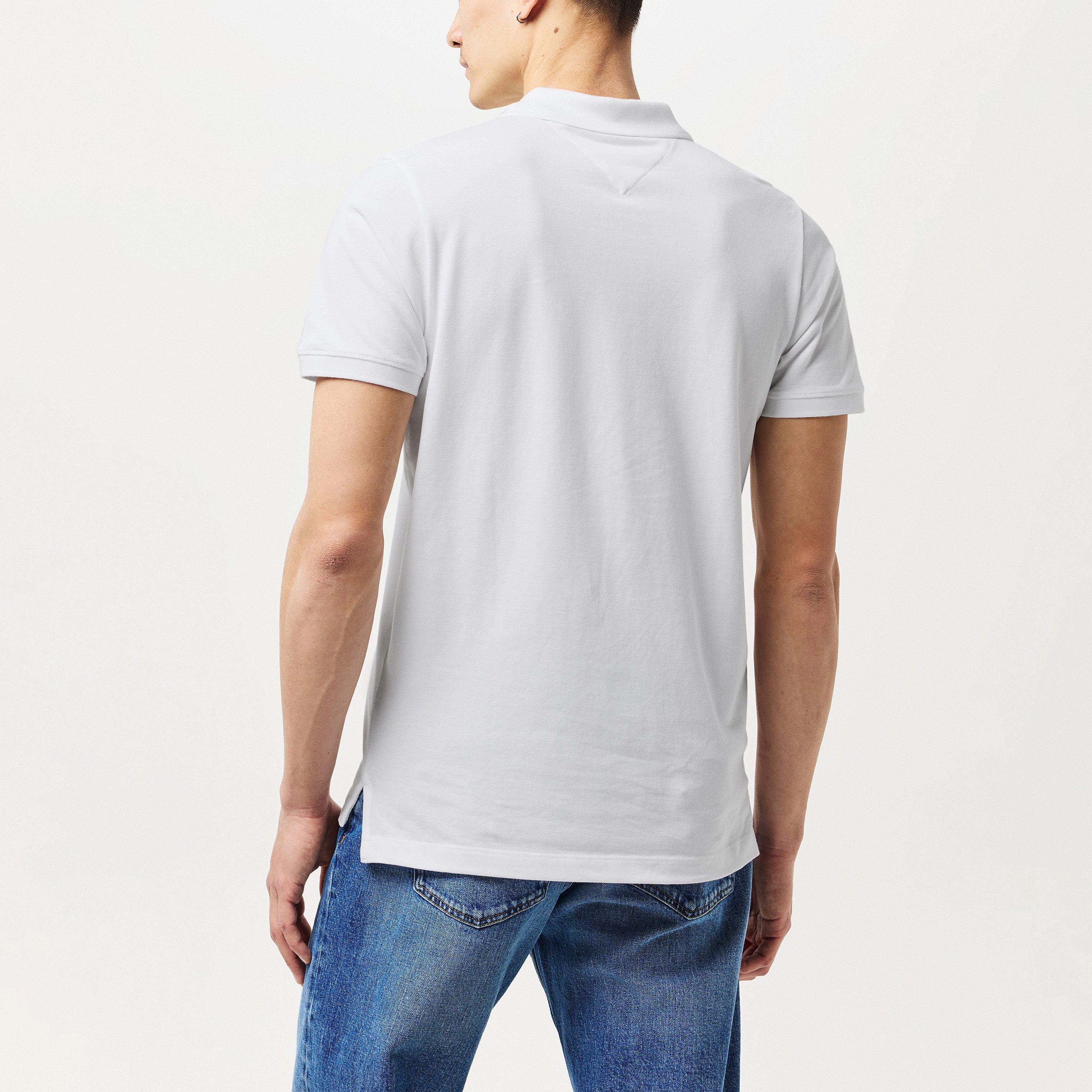 Blanco - Tommy Jeans - Men's Slim Short-Sleeve Polo Shirt - 4