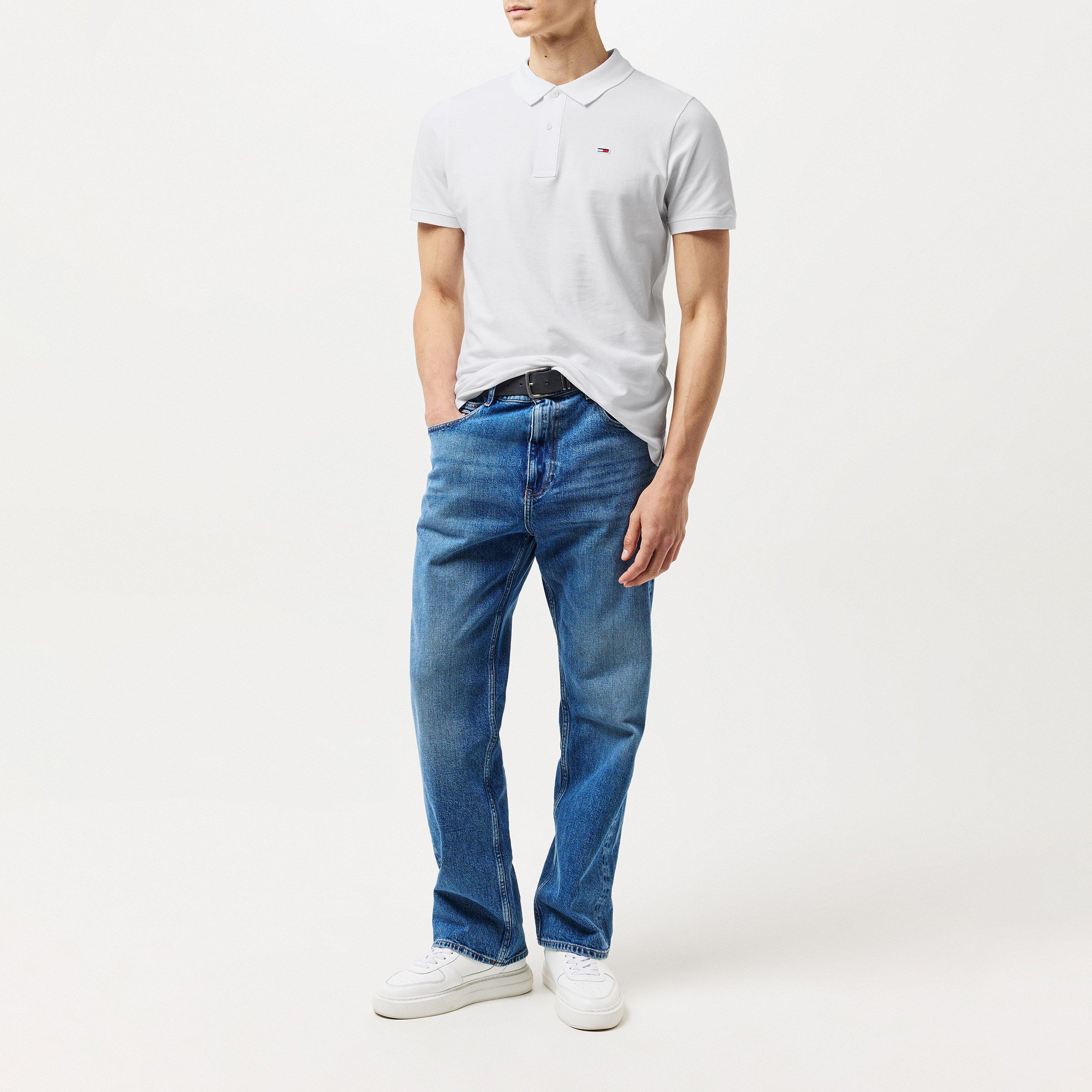 Blanco - Tommy Jeans - Men's Slim Short-Sleeve Polo Shirt - 7