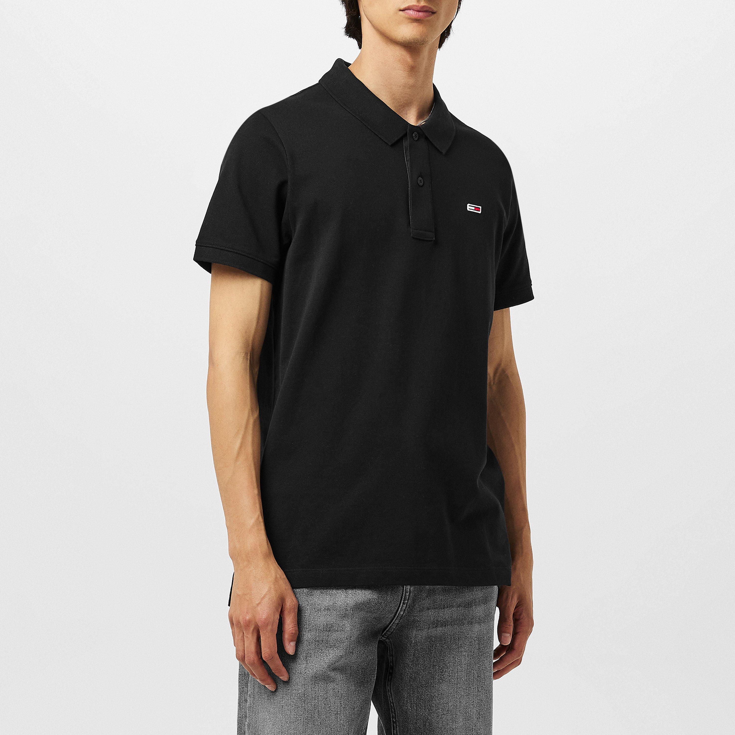 Black - Tommy Jeans - Slim Short-Sleeve Polo Shirt - 3