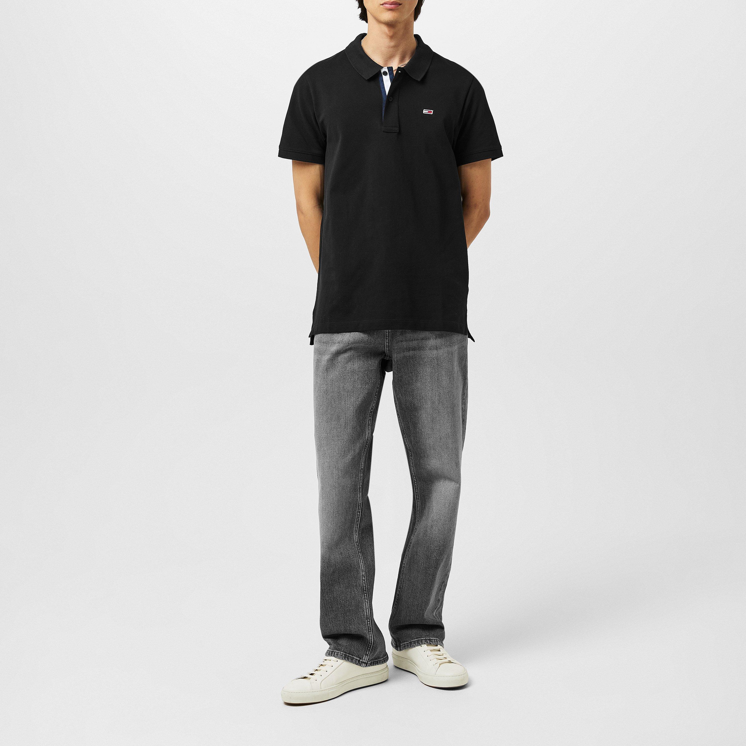 Black - Tommy Jeans - Slim Short-Sleeve Polo Shirt - 7