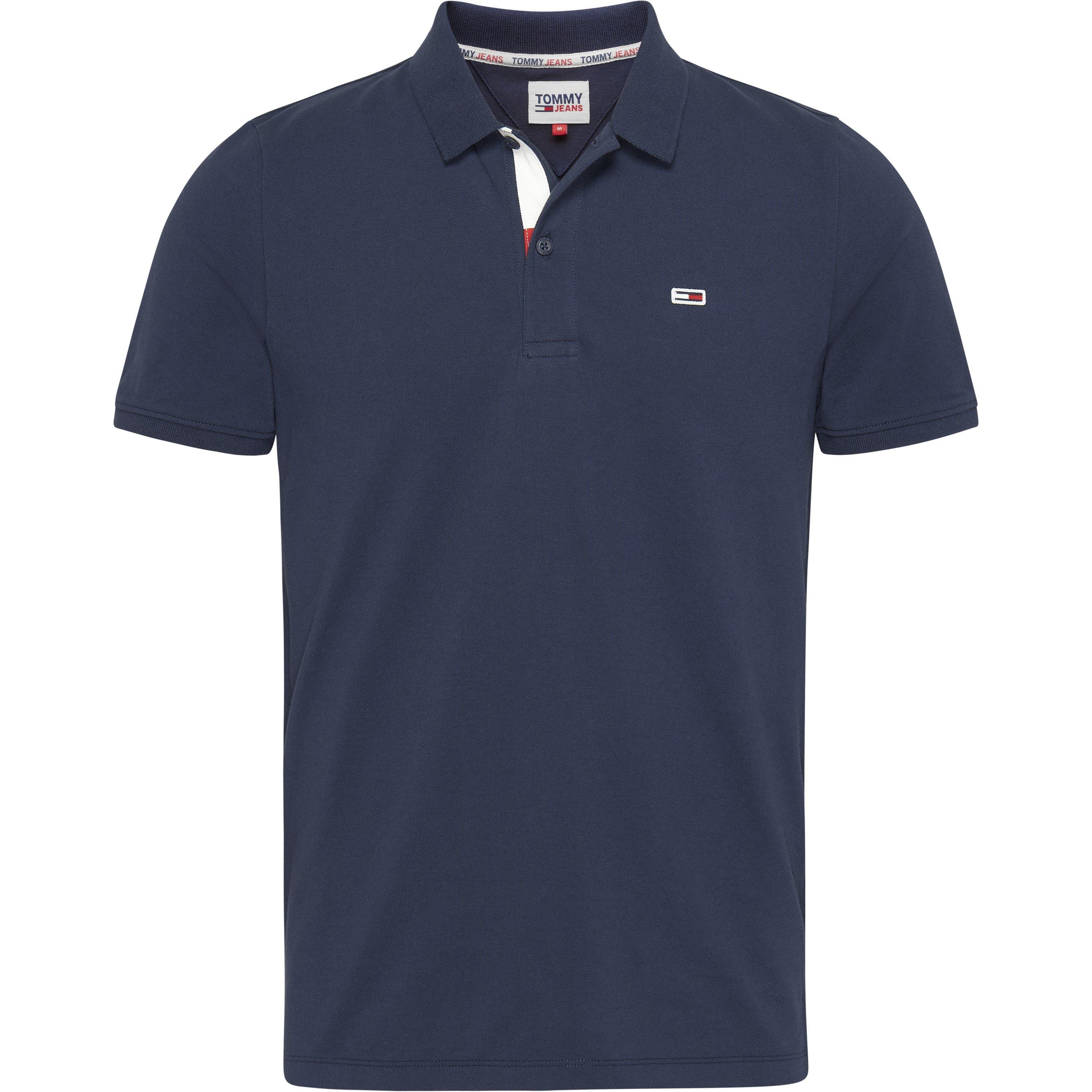 Tommy Jeans Men's Slim Short-Sleeve Polo Shirt - Navy - XL