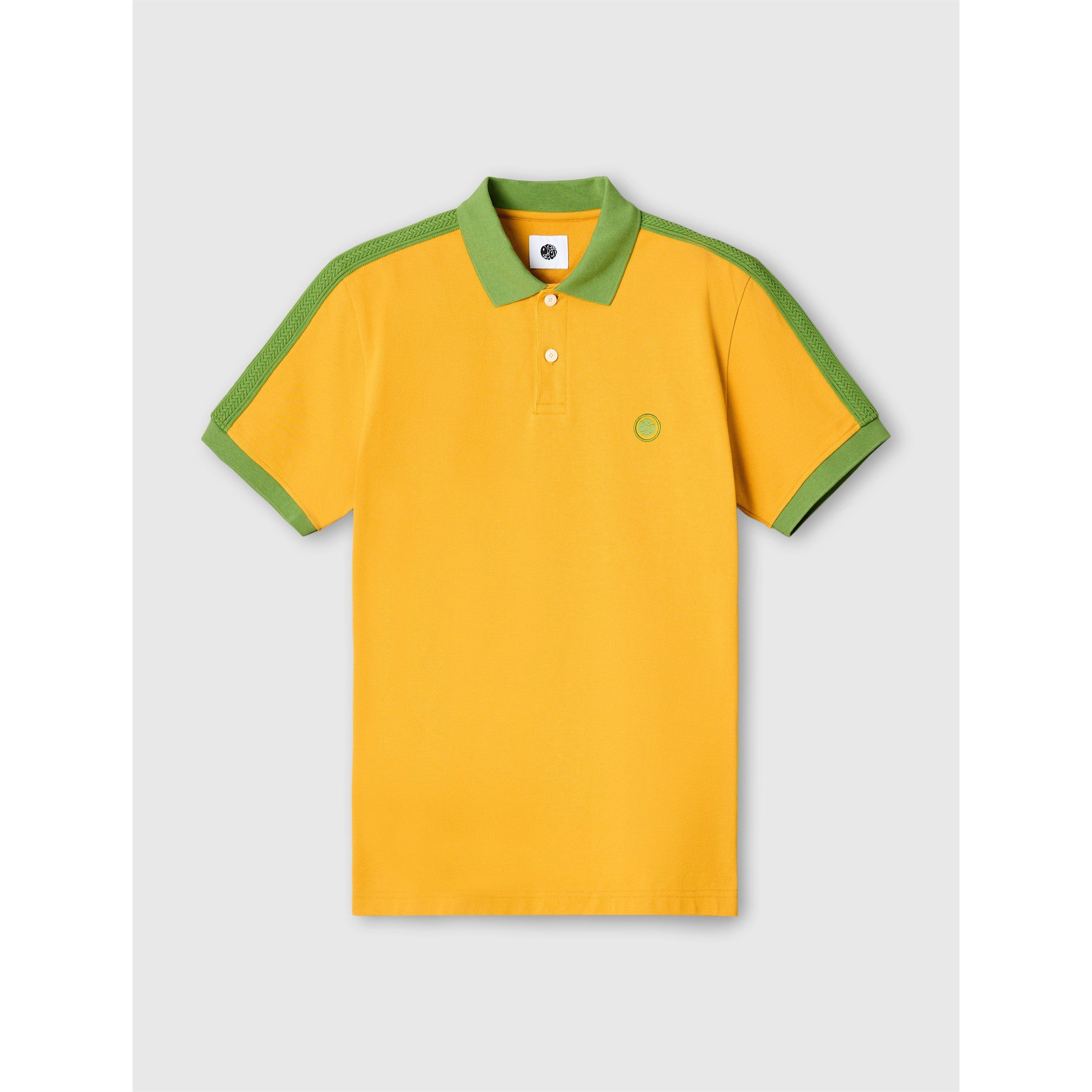 Pretty Green Men's Pg Denton Short-Sleeve Polo Shirt - Yellow - Medium