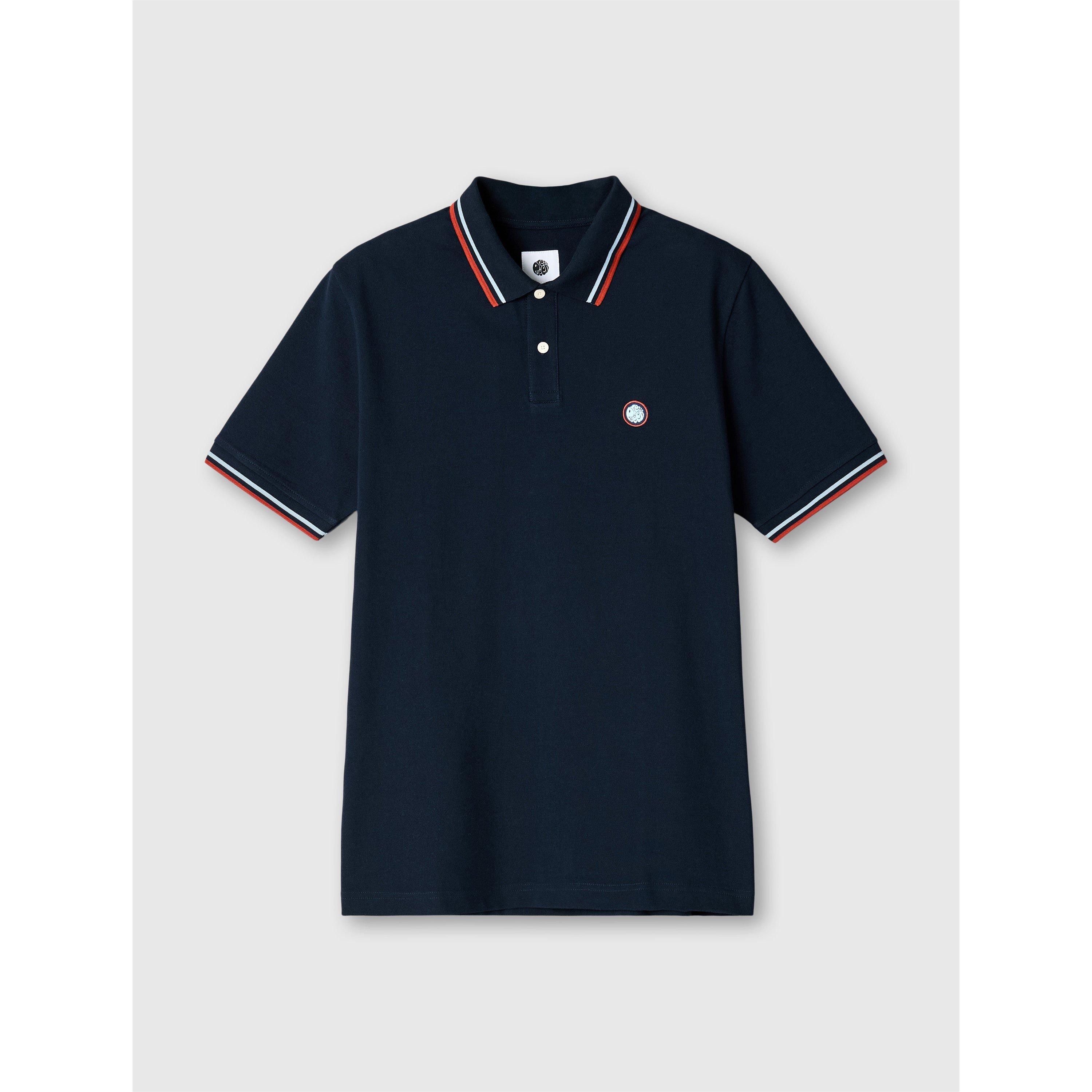 Pretty Green Men's Brixton Short-Sleeve Polo Shirt Blue Small - Image 3