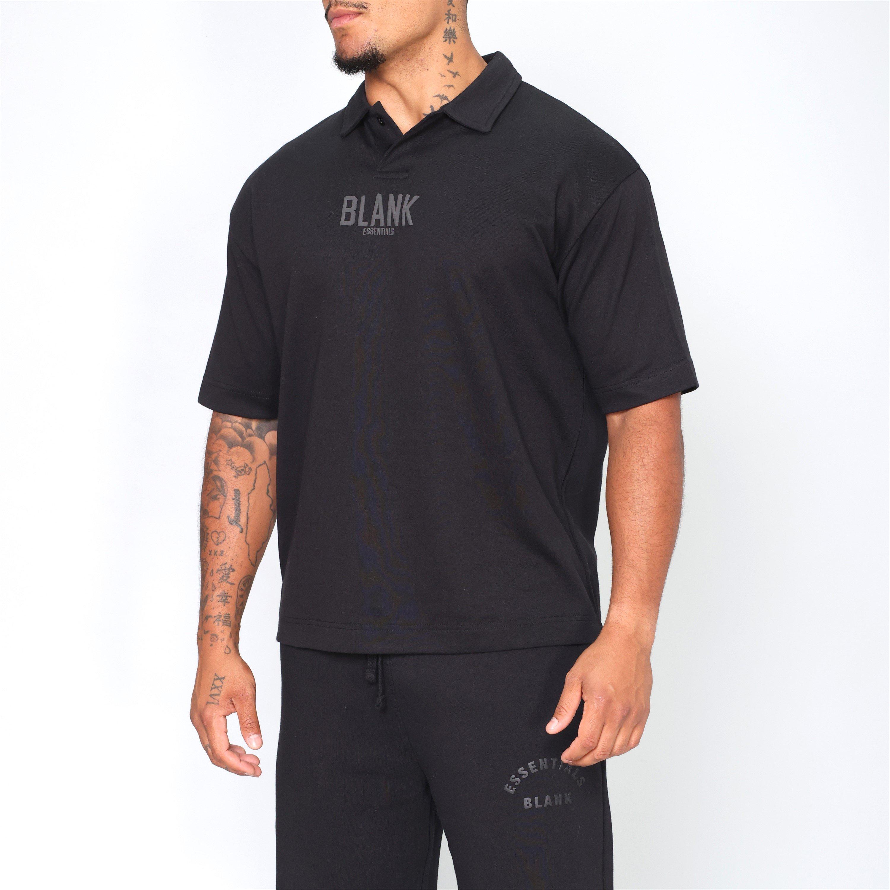 Black - Blank Essentials - Essentials Circle Polo T-shirt - 3