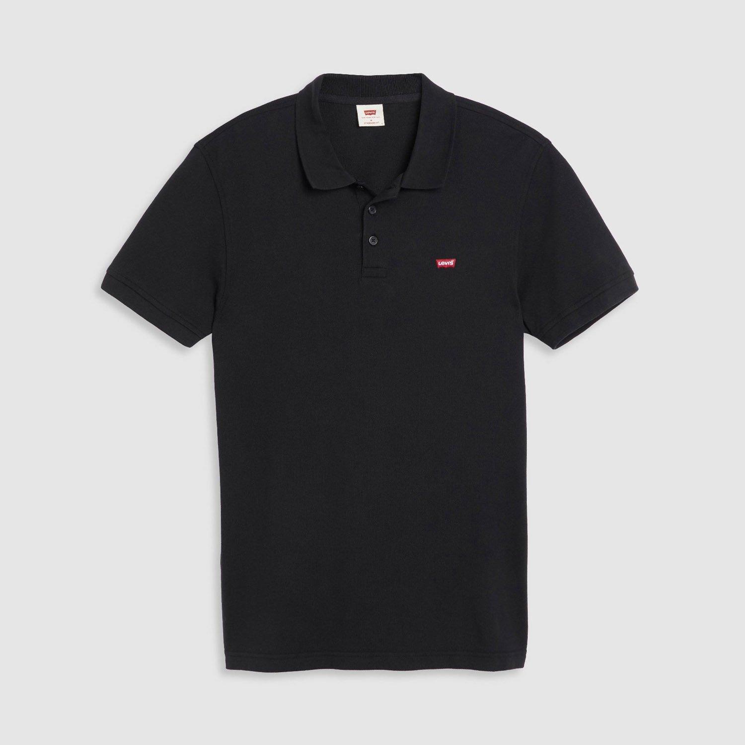 Levis Men's Housemark Short Sleeve Polo Shirt - Mineral Black - S