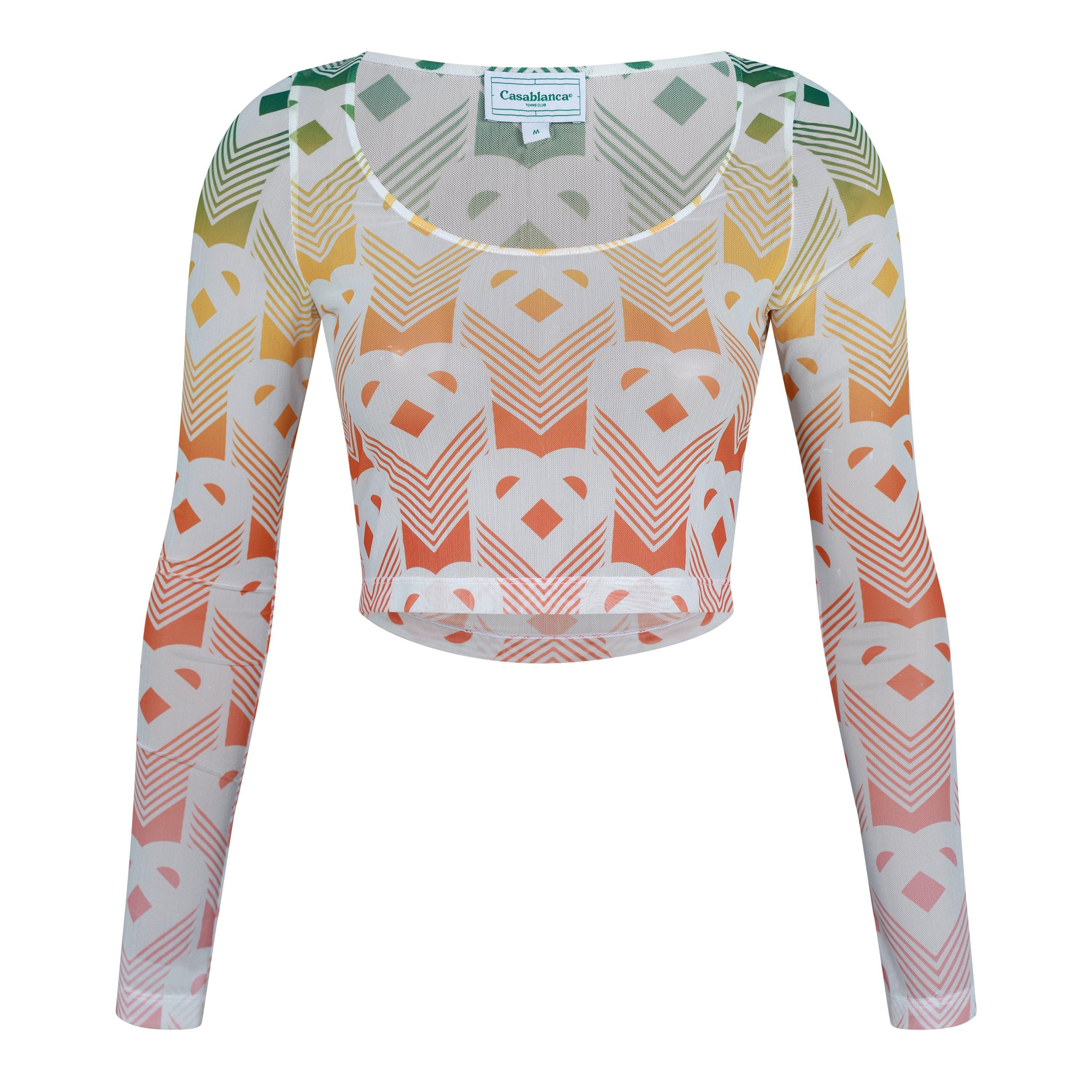 Heart Monogram - Casablanca - Casa Printed Mesh Ro Ld99 - 1