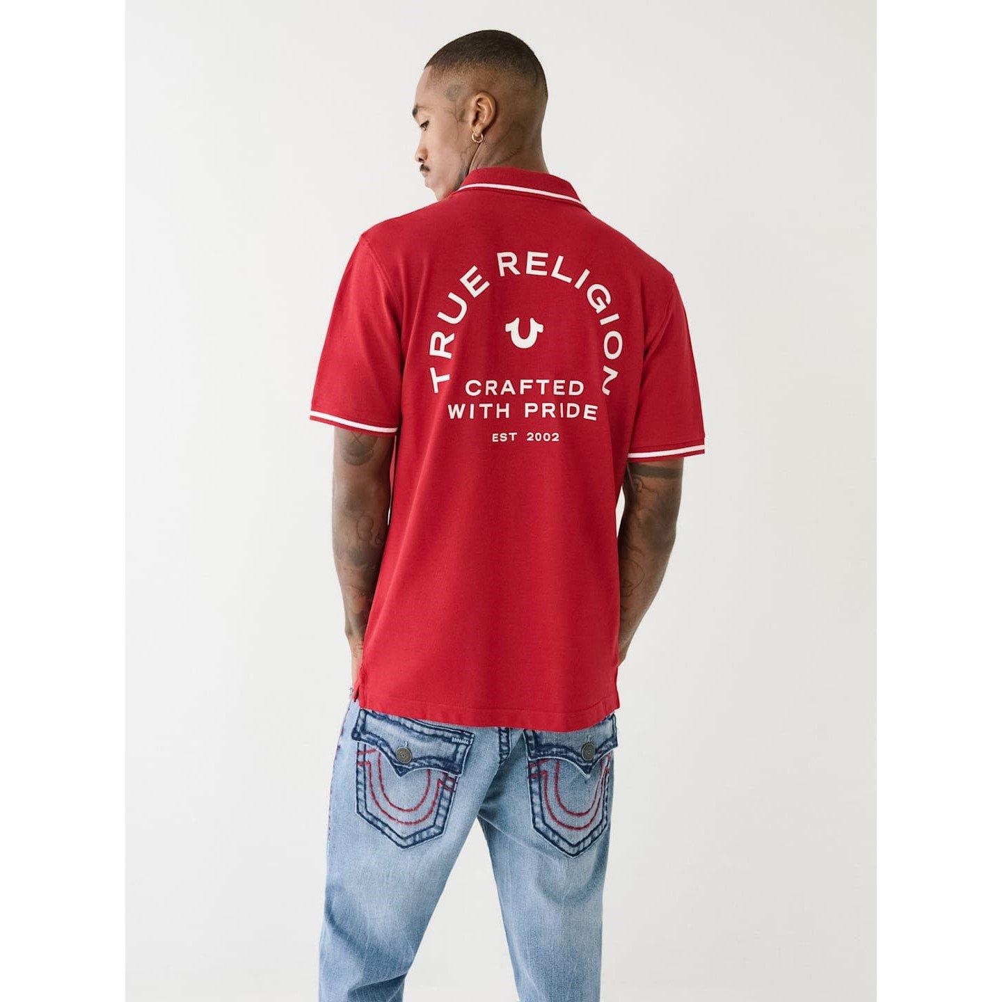 Ruby Red - True Religion - Crafted with Pride Short-Sleeve Polo Shirt - 2