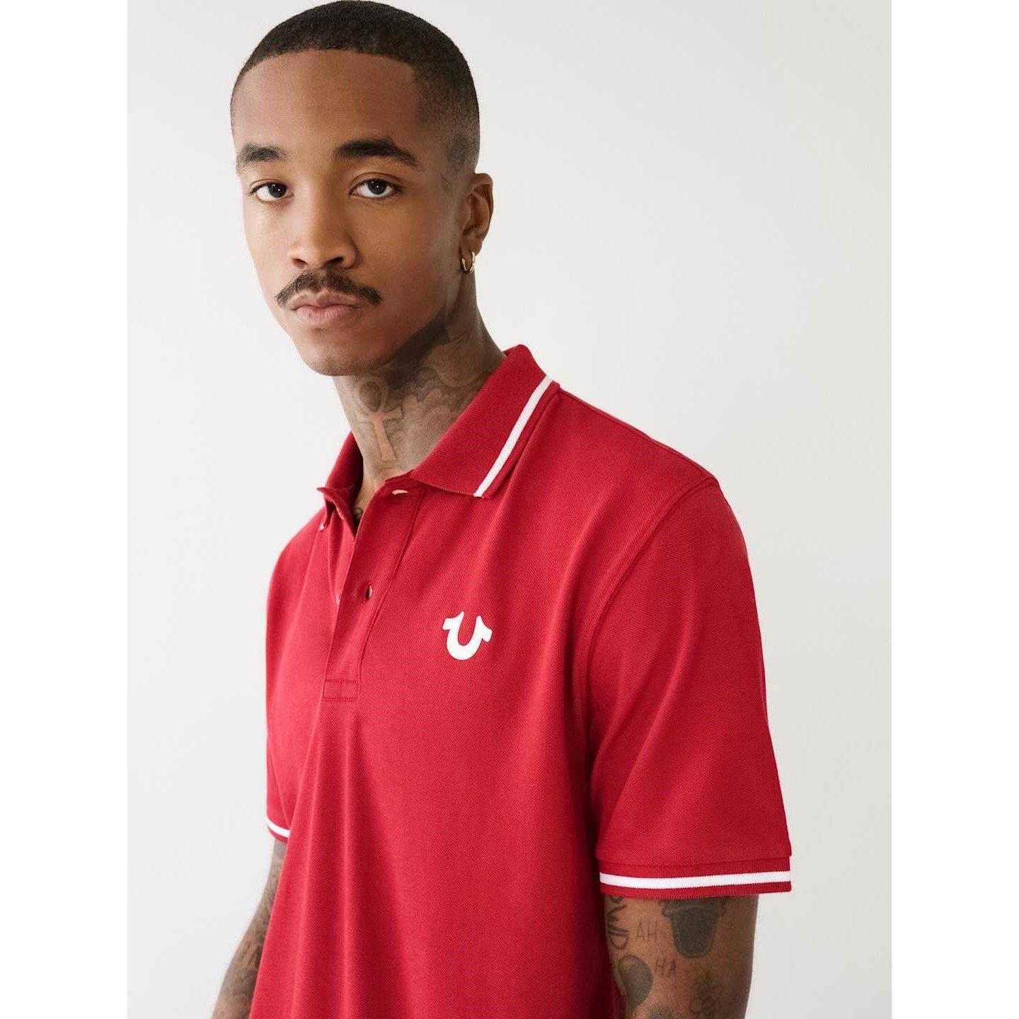 Ruby Red - True Religion - Crafted with Pride Short-Sleeve Polo Shirt - 3