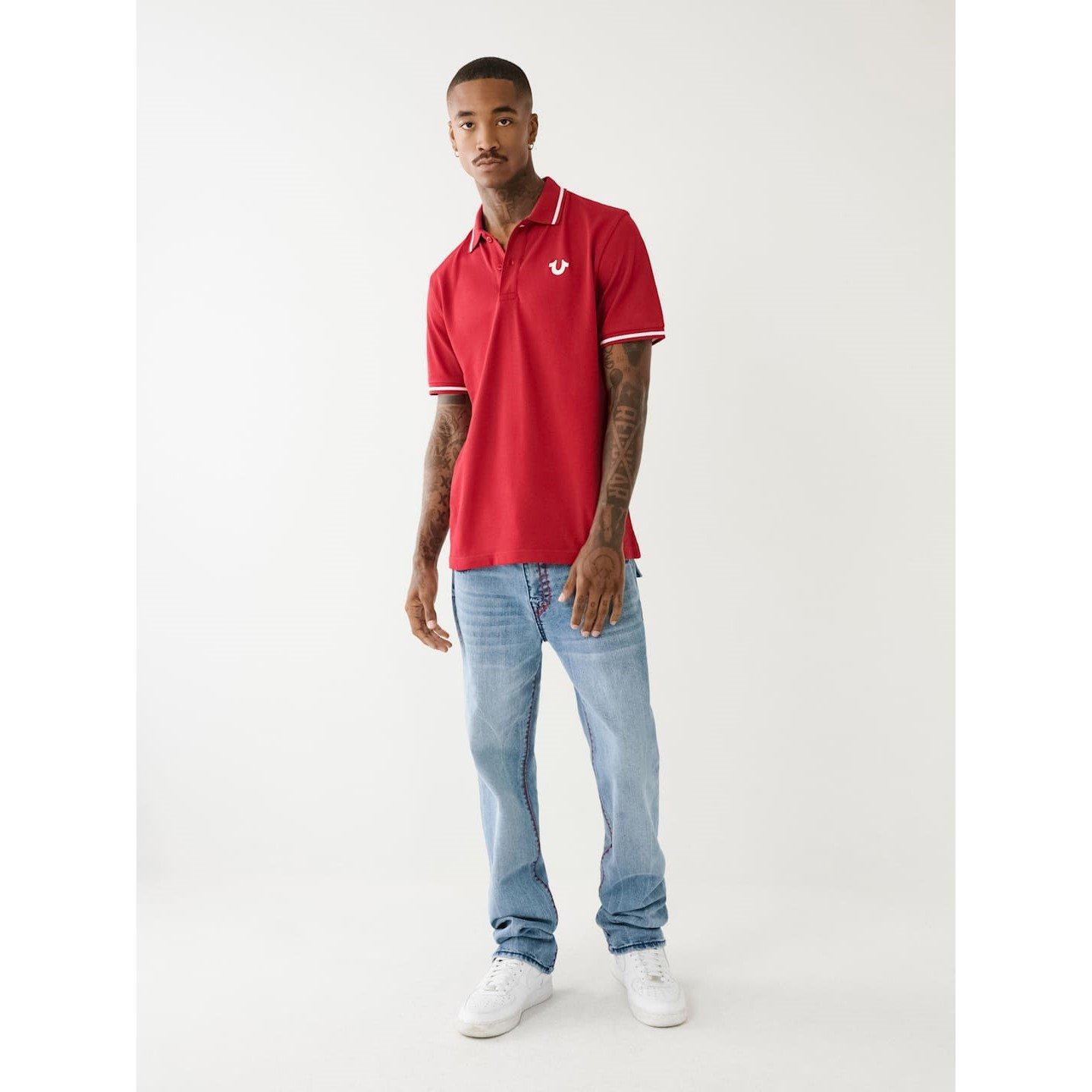 Ruby Red - True Religion - Crafted with Pride Short-Sleeve Polo Shirt - 4