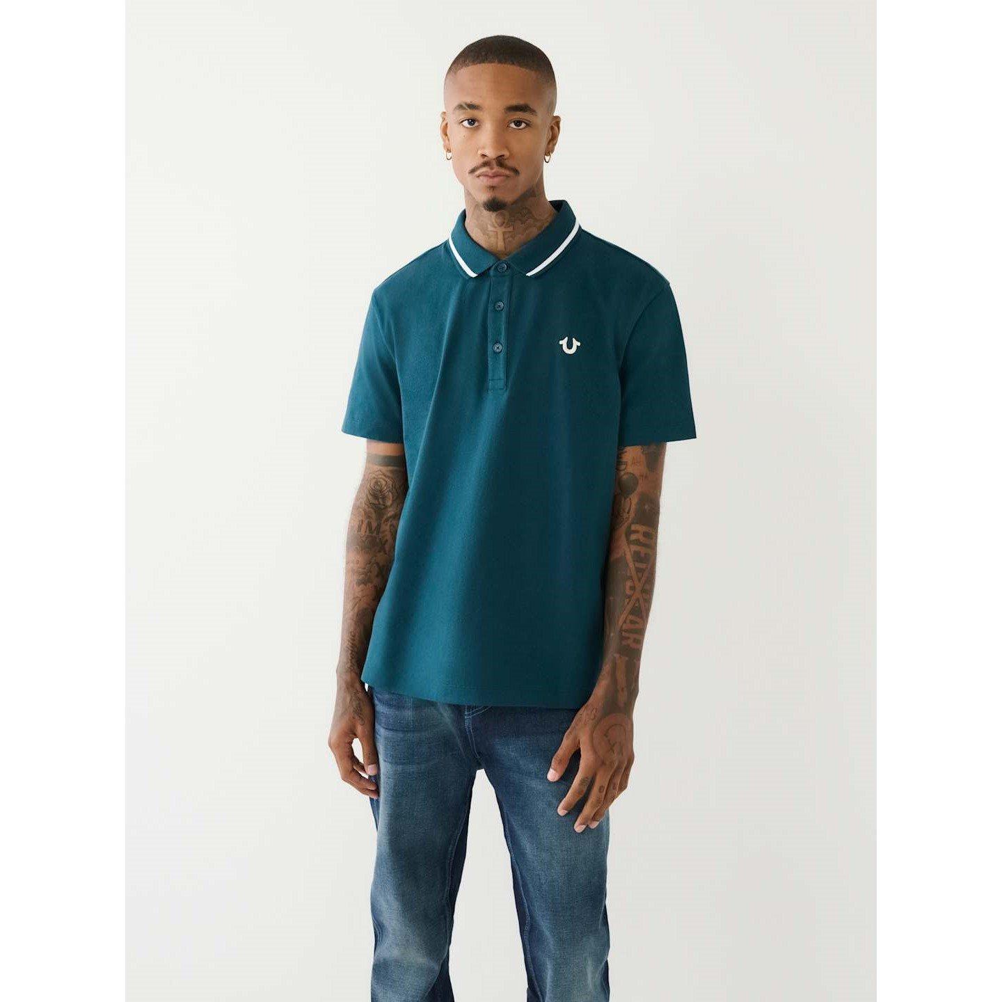 True Religion Logo Short-Sleeve Polo Shirt