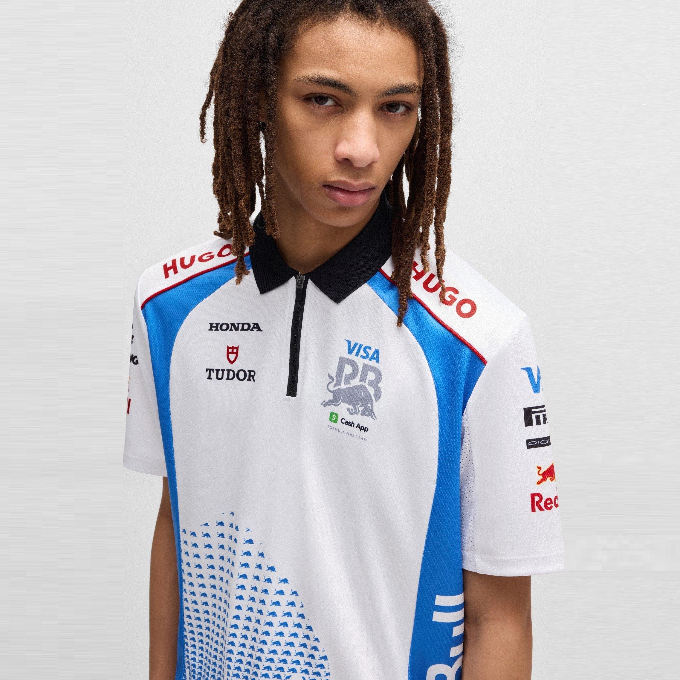 White - Hugo - Visa Cash App Red Bull F1 2025 Polo Shirt Mens - 5