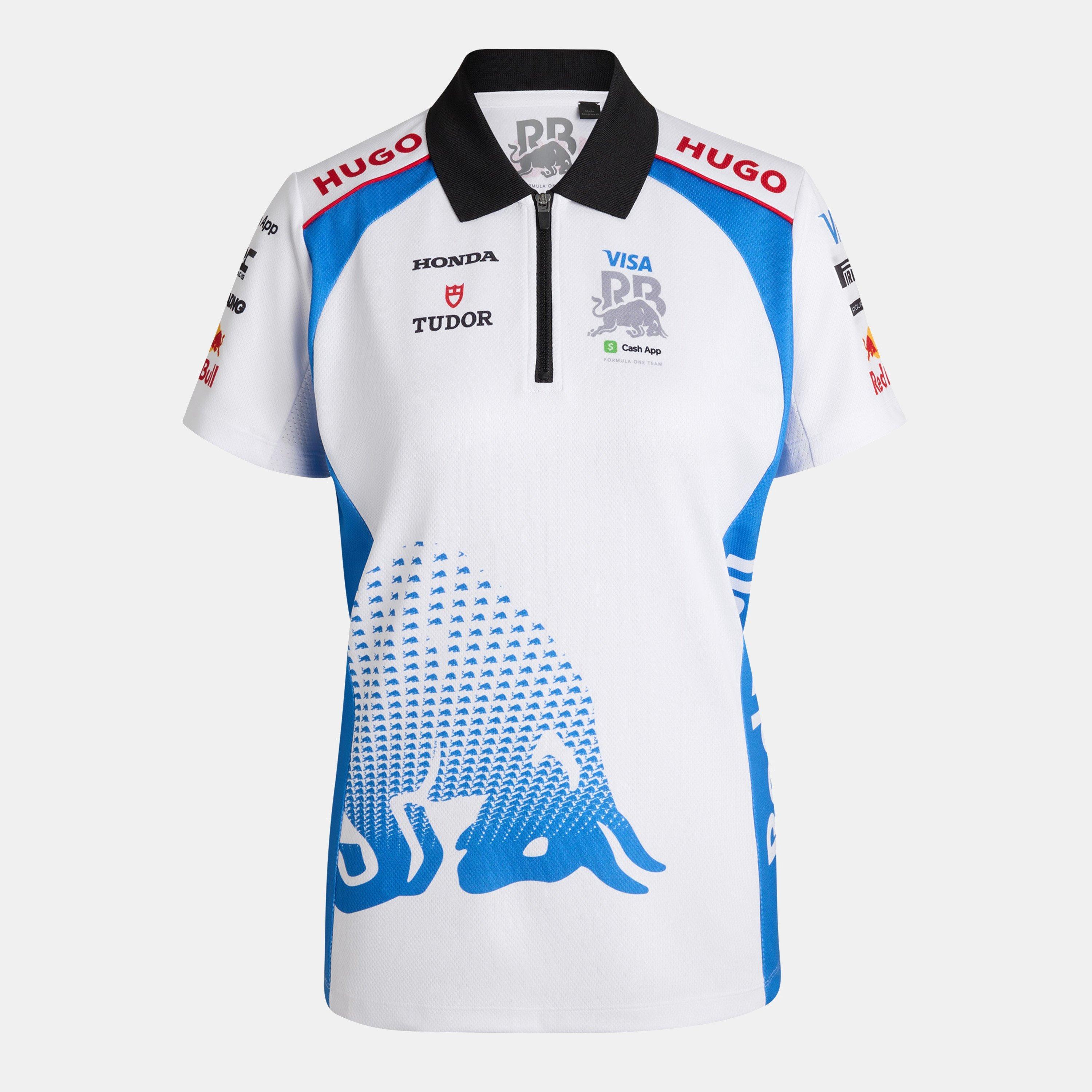 Hugo H Racing Bulls F1 2025 Polo Shirt Womens - White - Medium