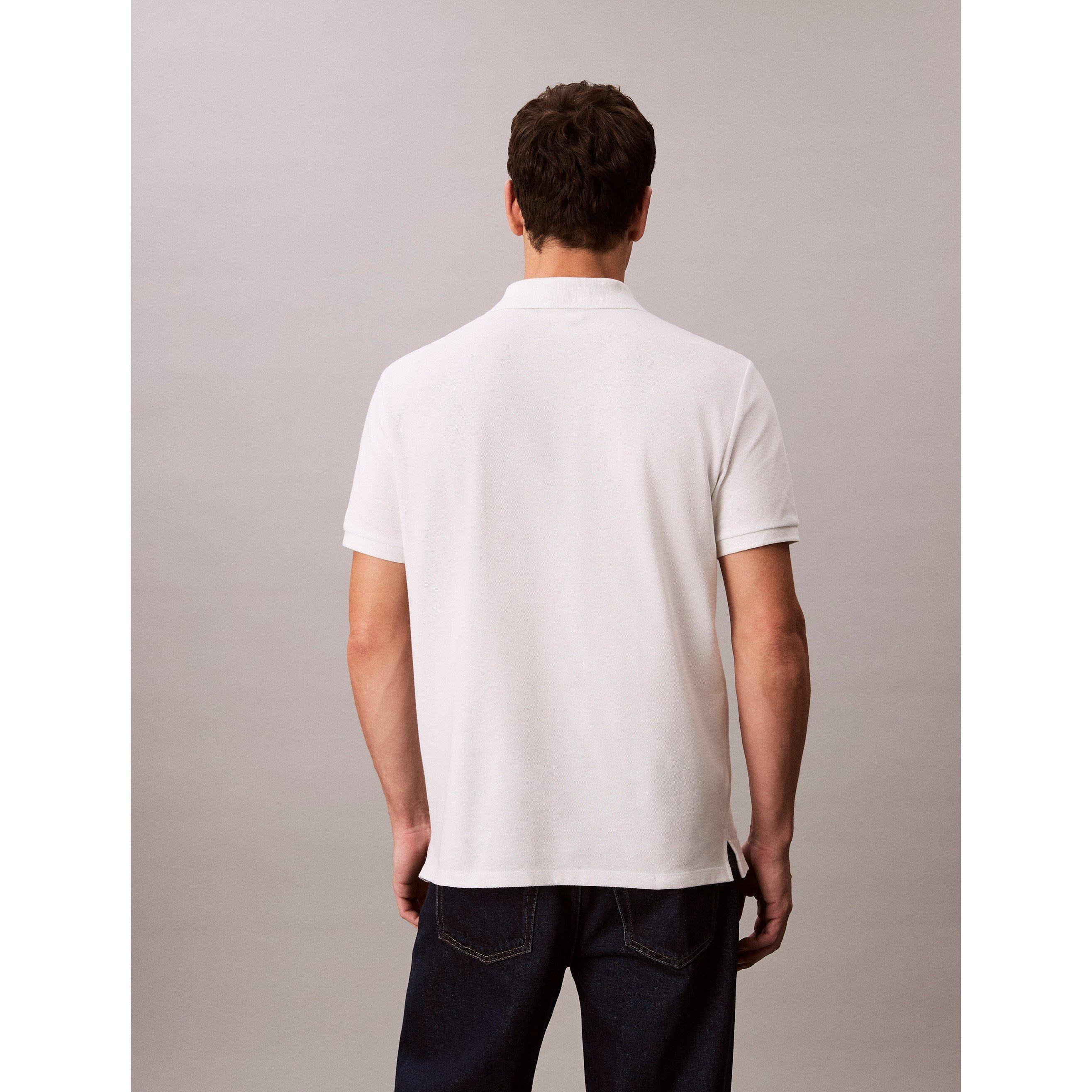White YAD - Calvin Klein Jeans - Men's CKJ Pique Short-Sleeve Polo Shirt - 3