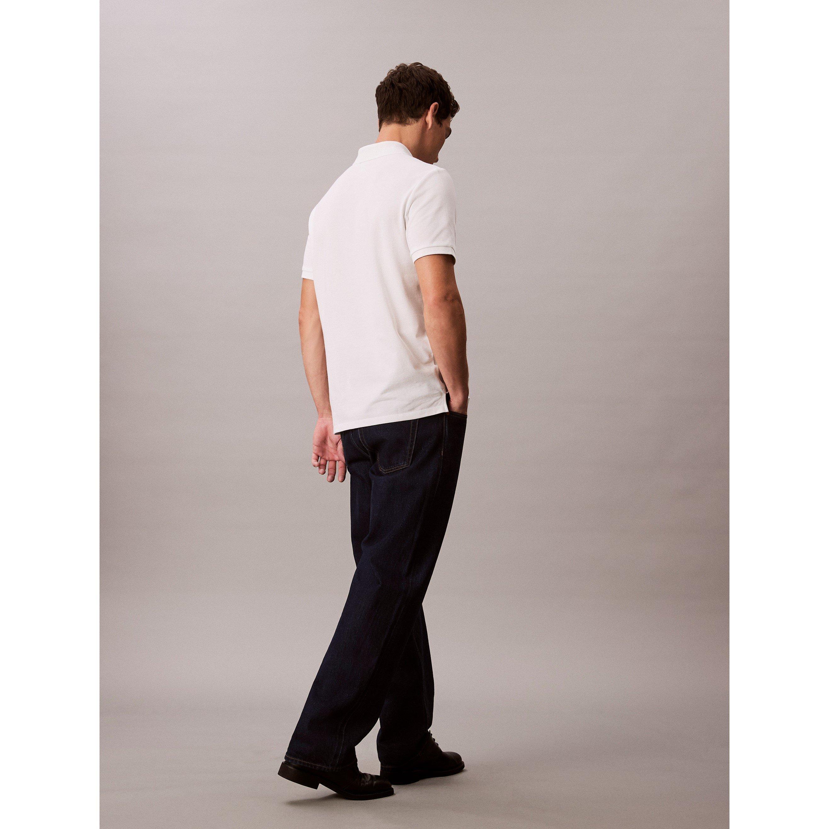 White YAD - Calvin Klein Jeans - Men's CKJ Pique Short-Sleeve Polo Shirt - 6