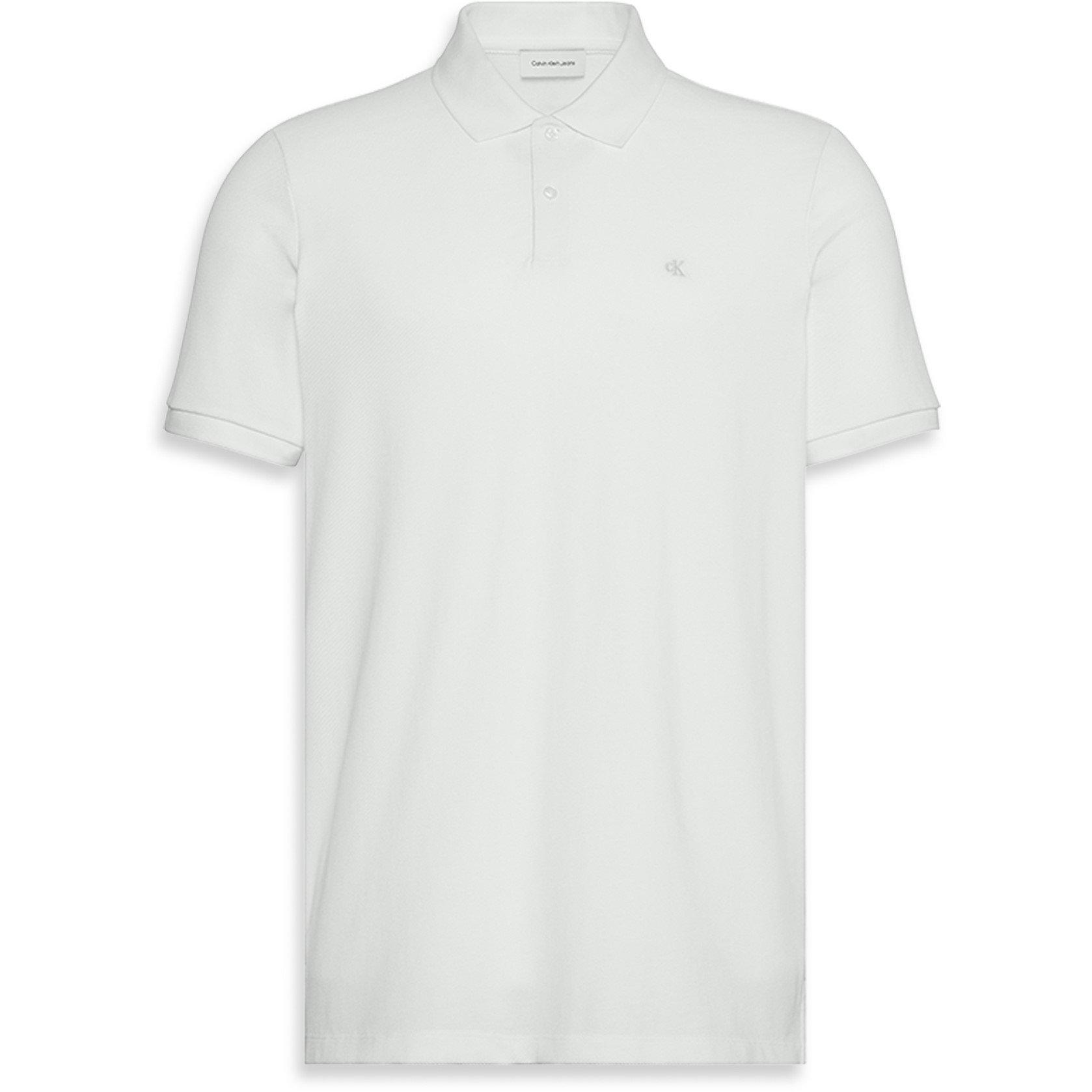 White YAD - Calvin Klein Jeans - Men's CKJ Pique Short-Sleeve Polo Shirt - 8