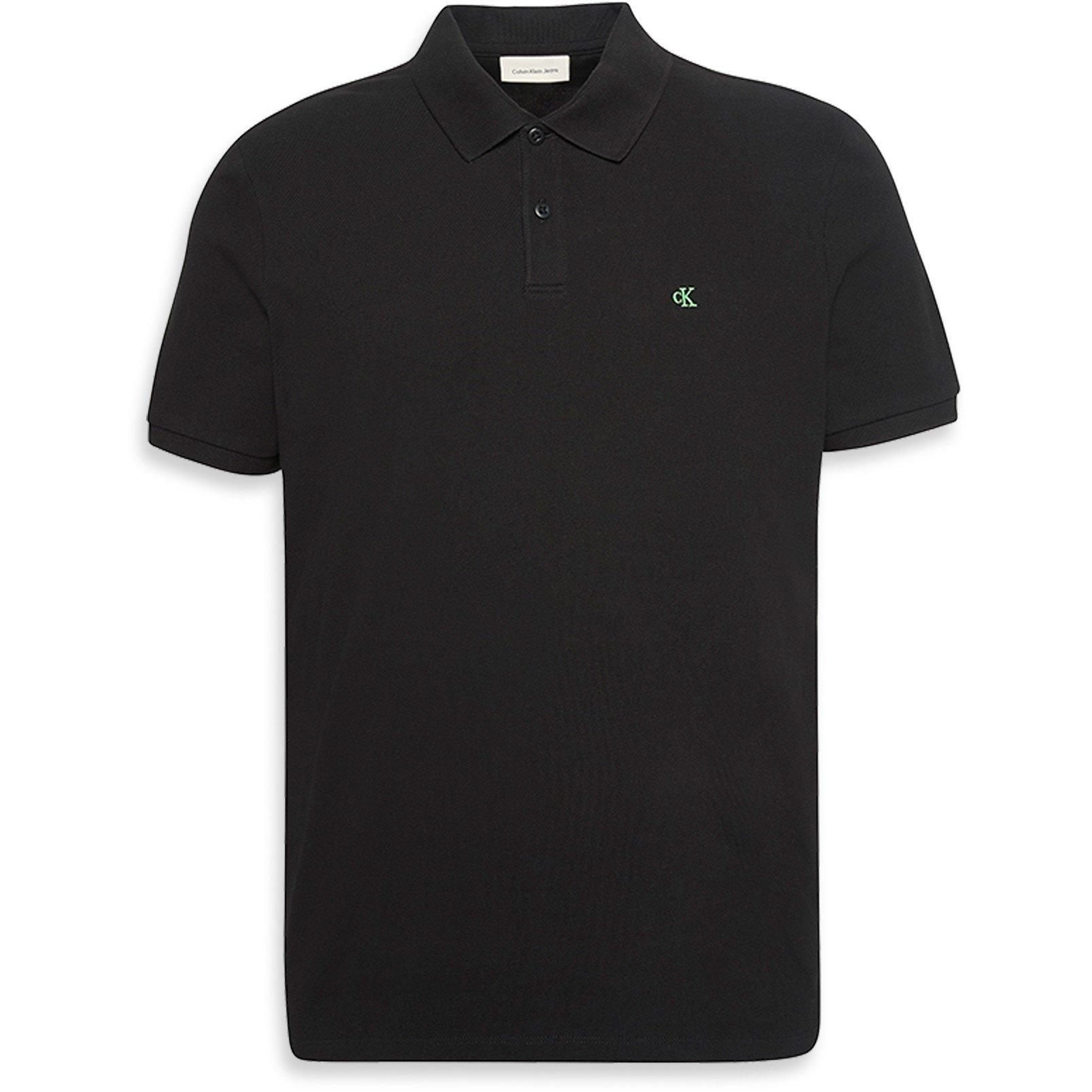 Calvin Klein Jeans Men's Ckj Pique Short-Sleeve Polo Shirt - Black - L