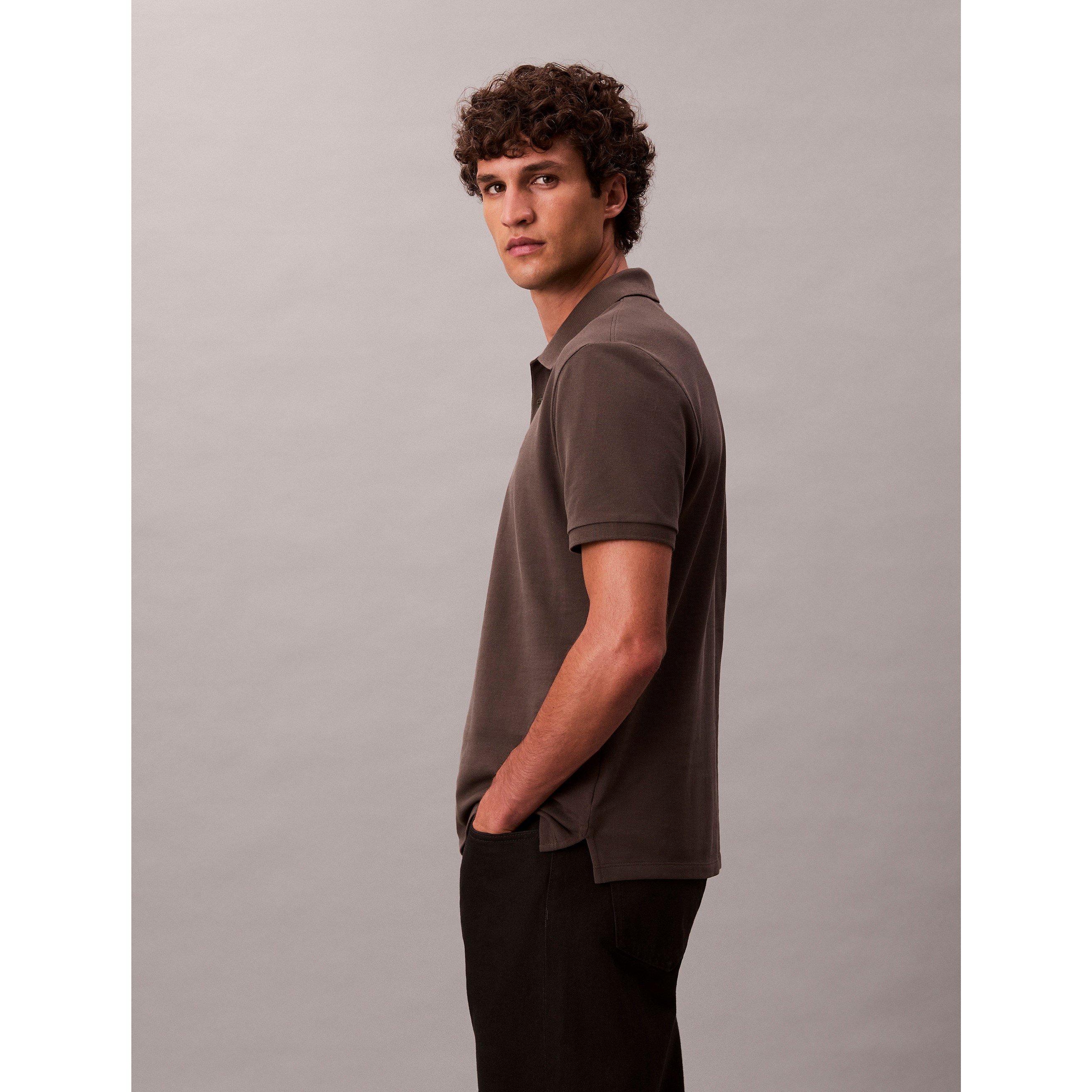 Beluga - Calvin Klein Jeans - Men's CKJ Pique Short-Sleeve Polo Shirt - 3