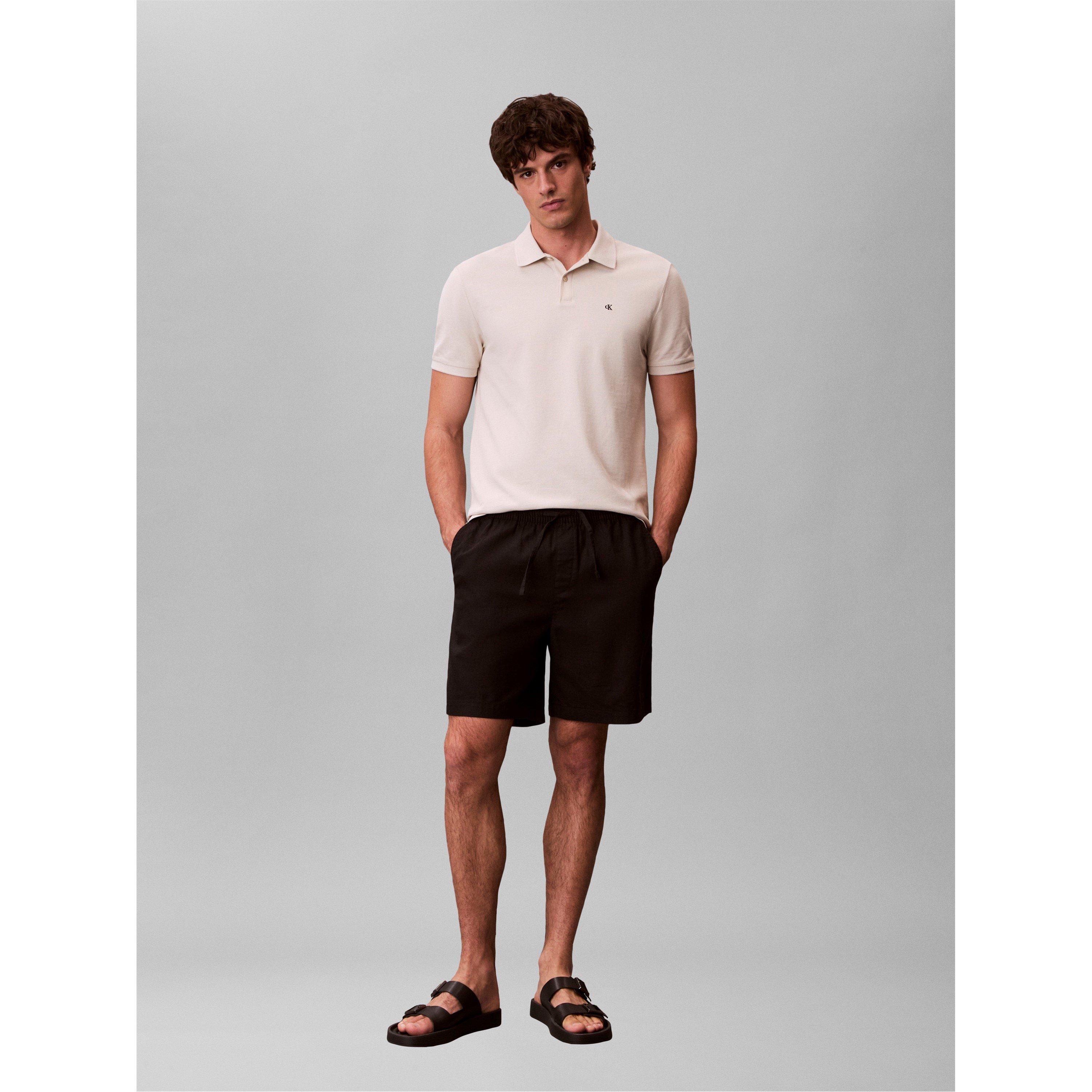 Oatmeal - Calvin Klein Jeans - Men's CKJ Pique Short-Sleeve Polo Shirt - 2