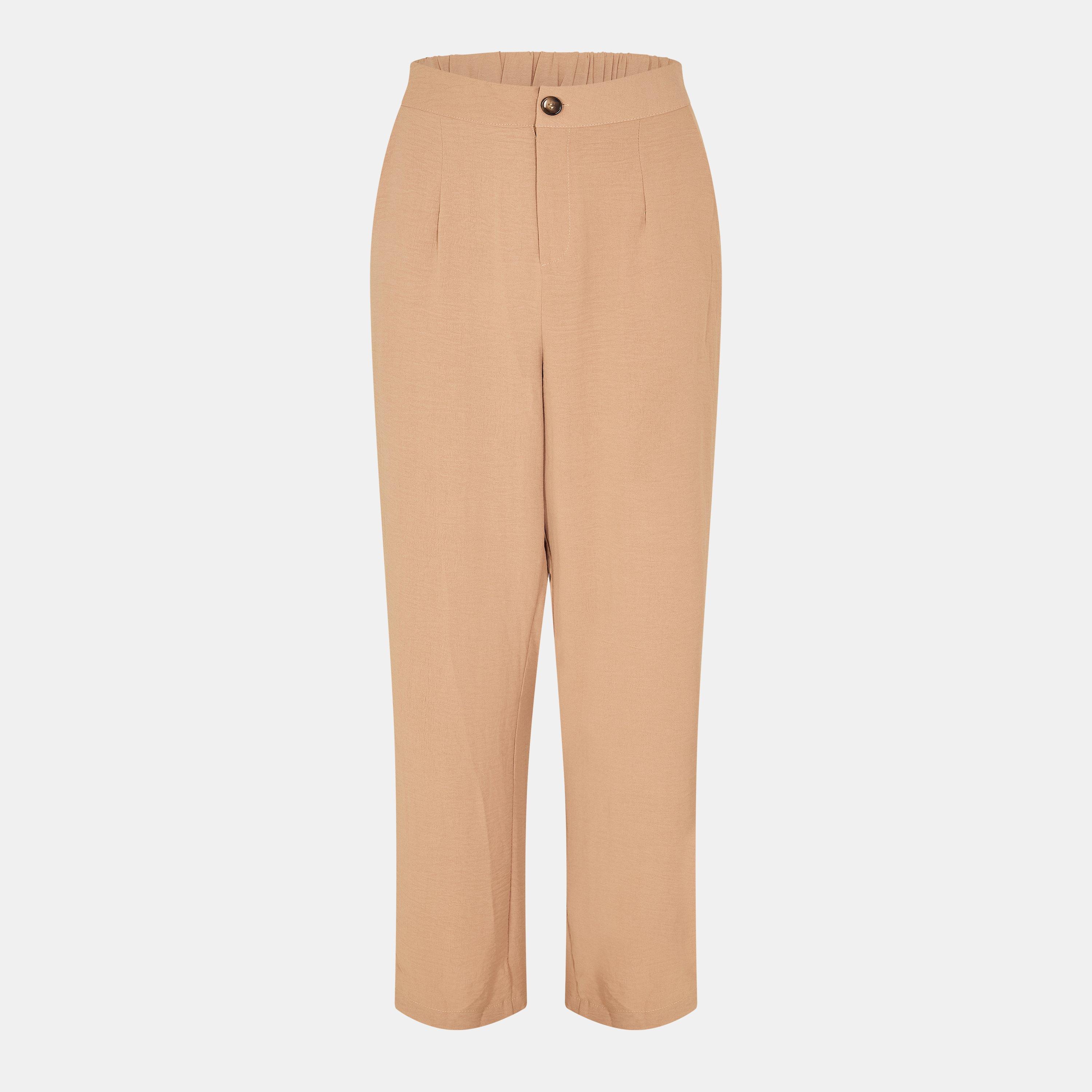 Beige - AX Paris - Stone Straight Leg Trousers - 1
