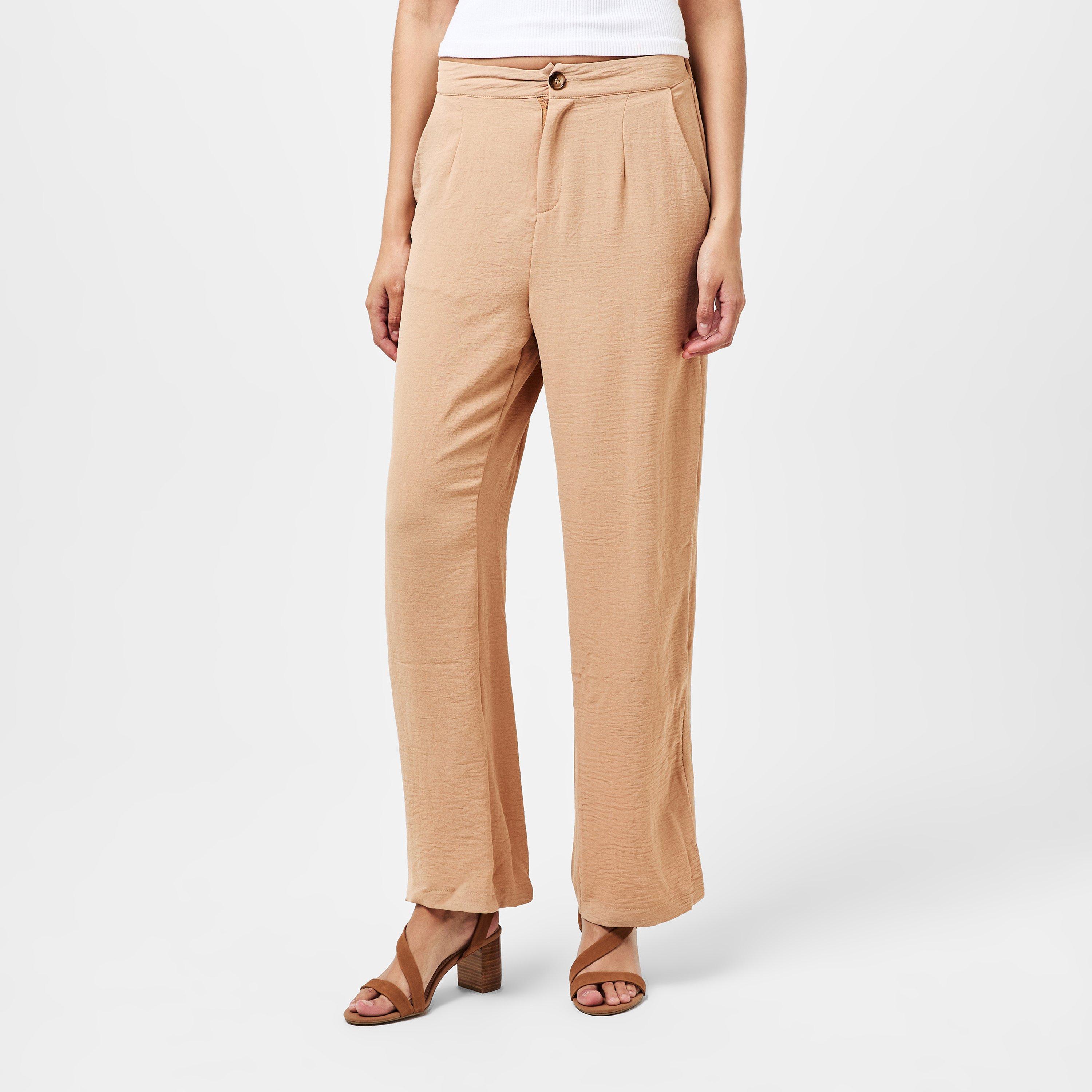 Beige - AX Paris - Stone Straight Leg Trousers - 3
