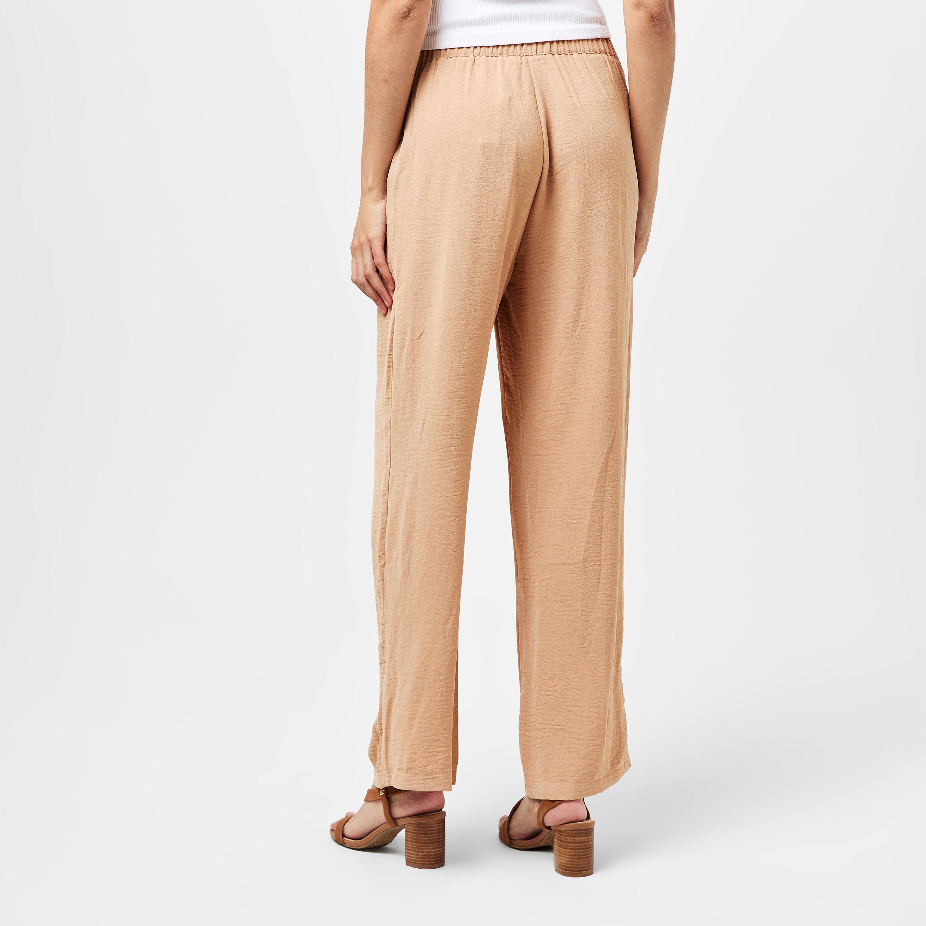 Beige - AX Paris - Stone Straight Leg Trousers - 4