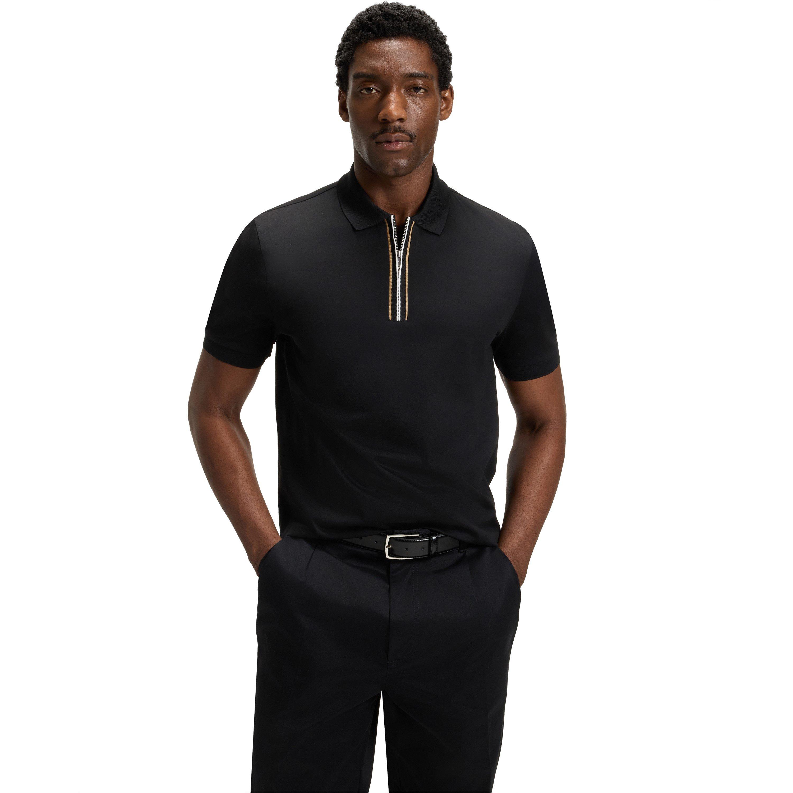 Boss Black | Men's HBB Paras Polo Zippered Quarter-Zip Shirt