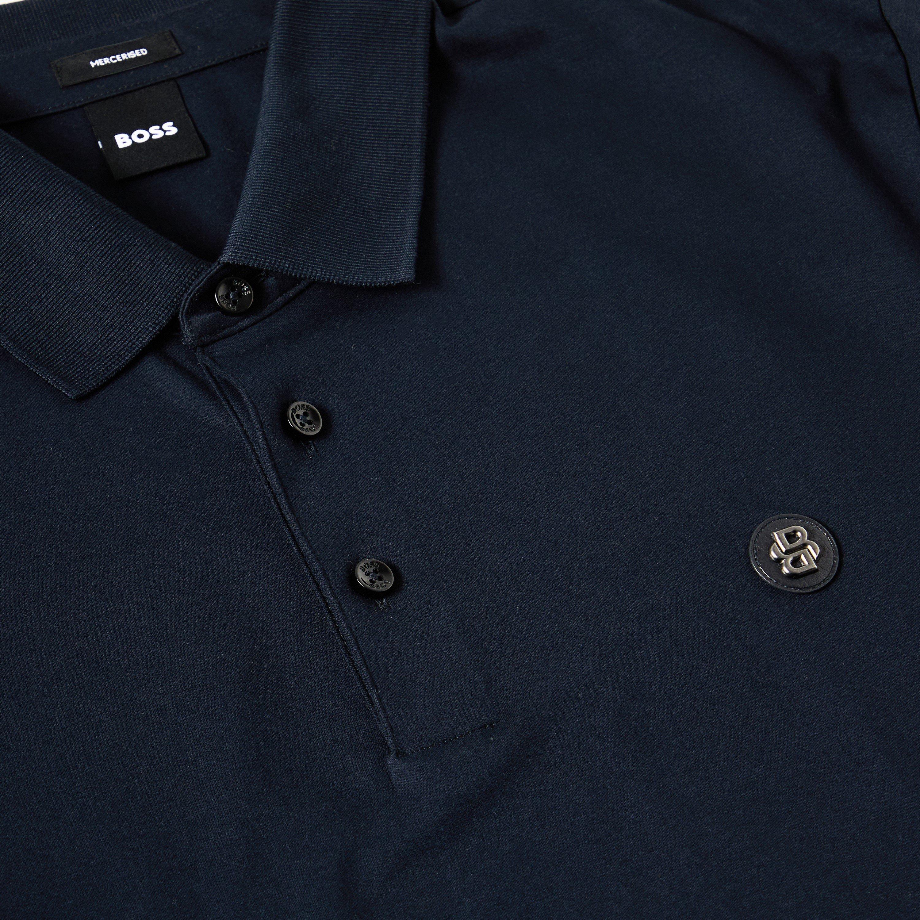 Dark Blue - Boss - Men's Parris Cotton Short Sleeve Polo Shirt - 3