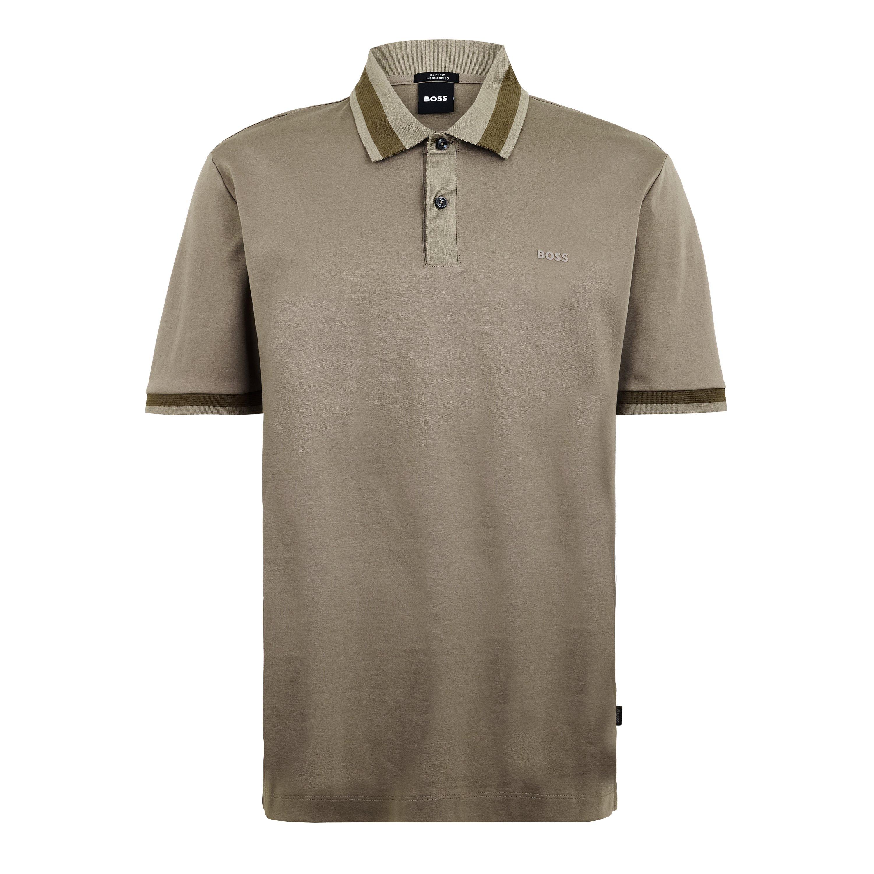Boss Men's HBB Phillipson Cotton Short Sleeve Polo Shirt - Open Brown - Size 5X Large
