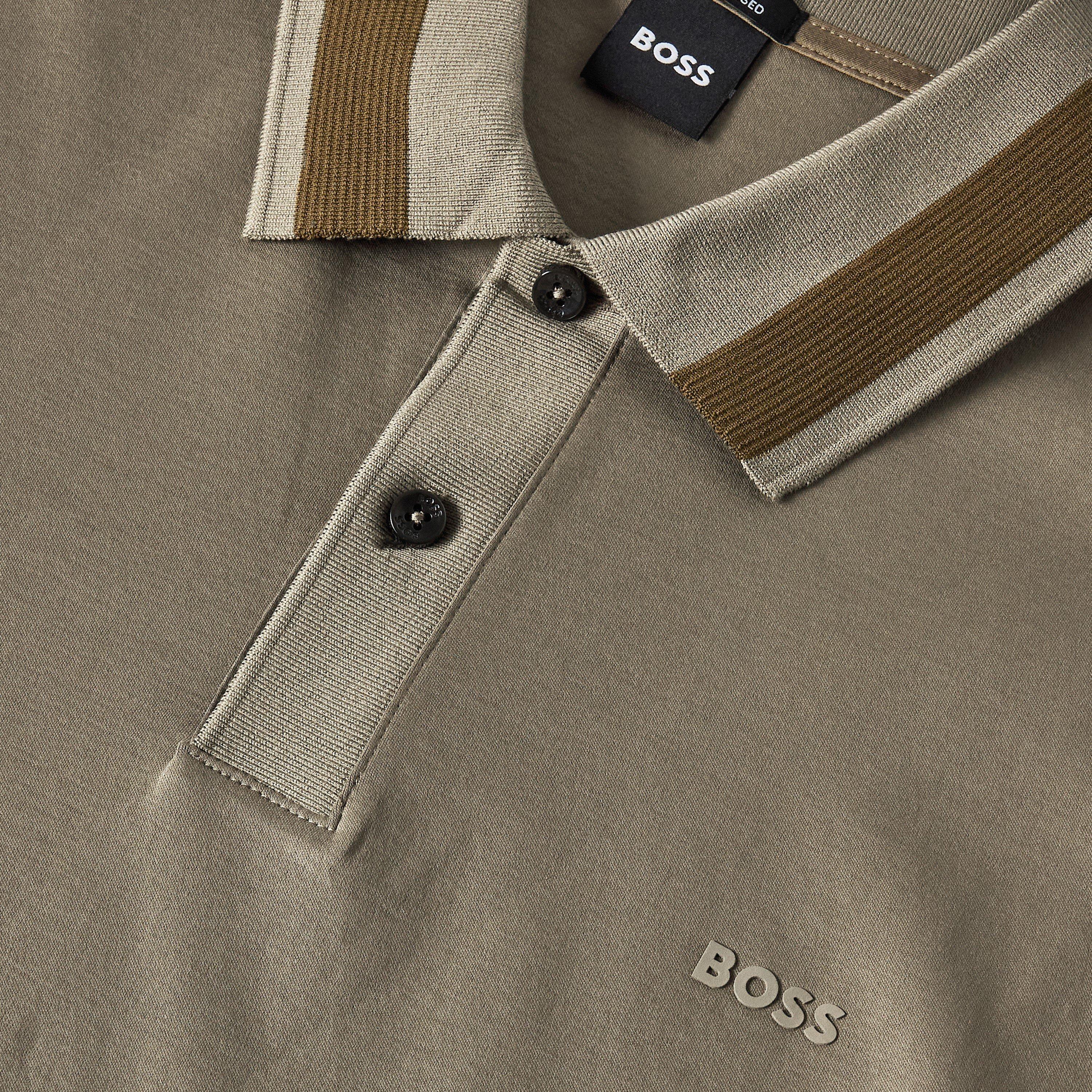 Open Brown - Boss - Men's HBB Phillipson Cotton Short Sleeve Polo Shirt - 3