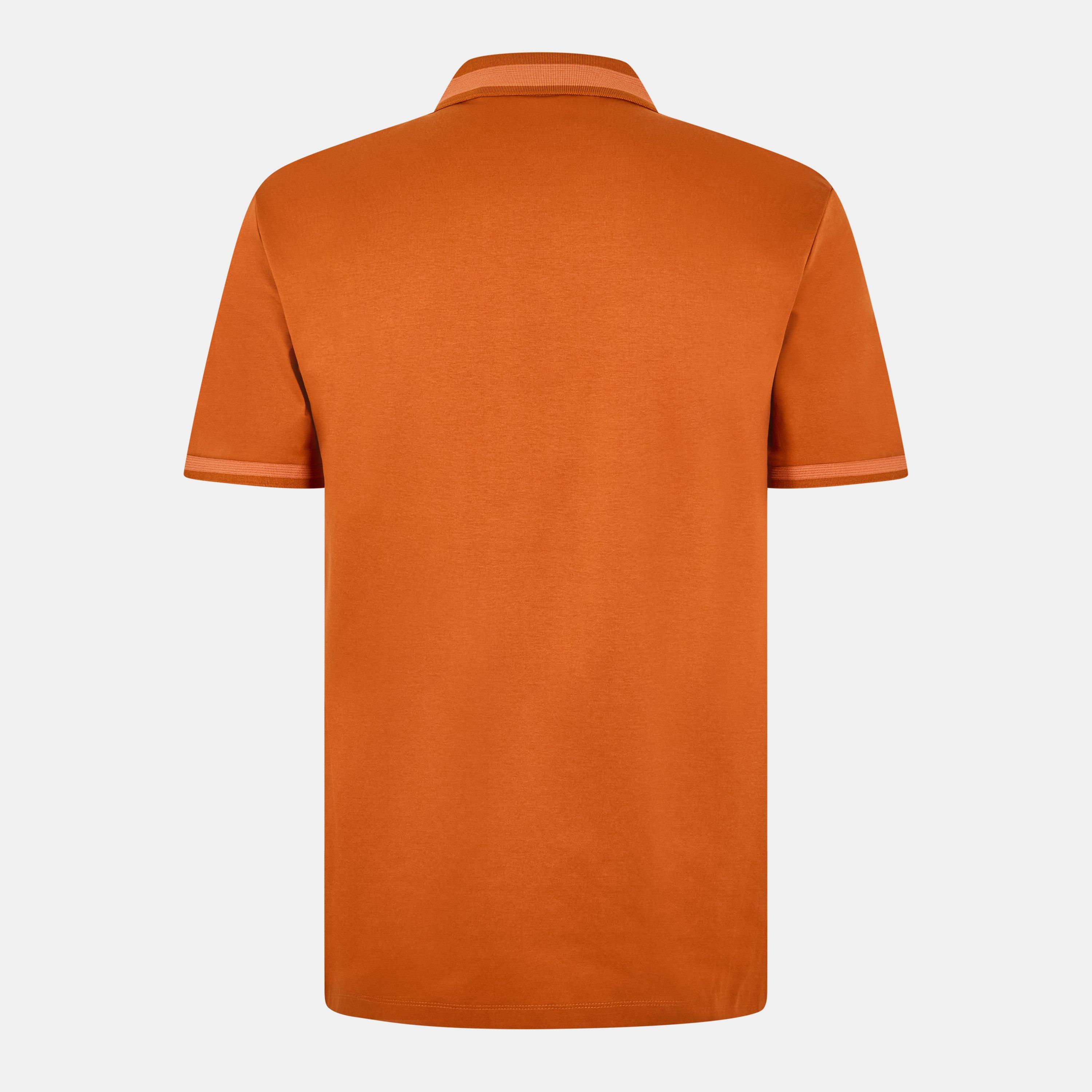Dark Orange 809 - Boss - Men's HBB Phillipson Short-Sleeve Polo - 2