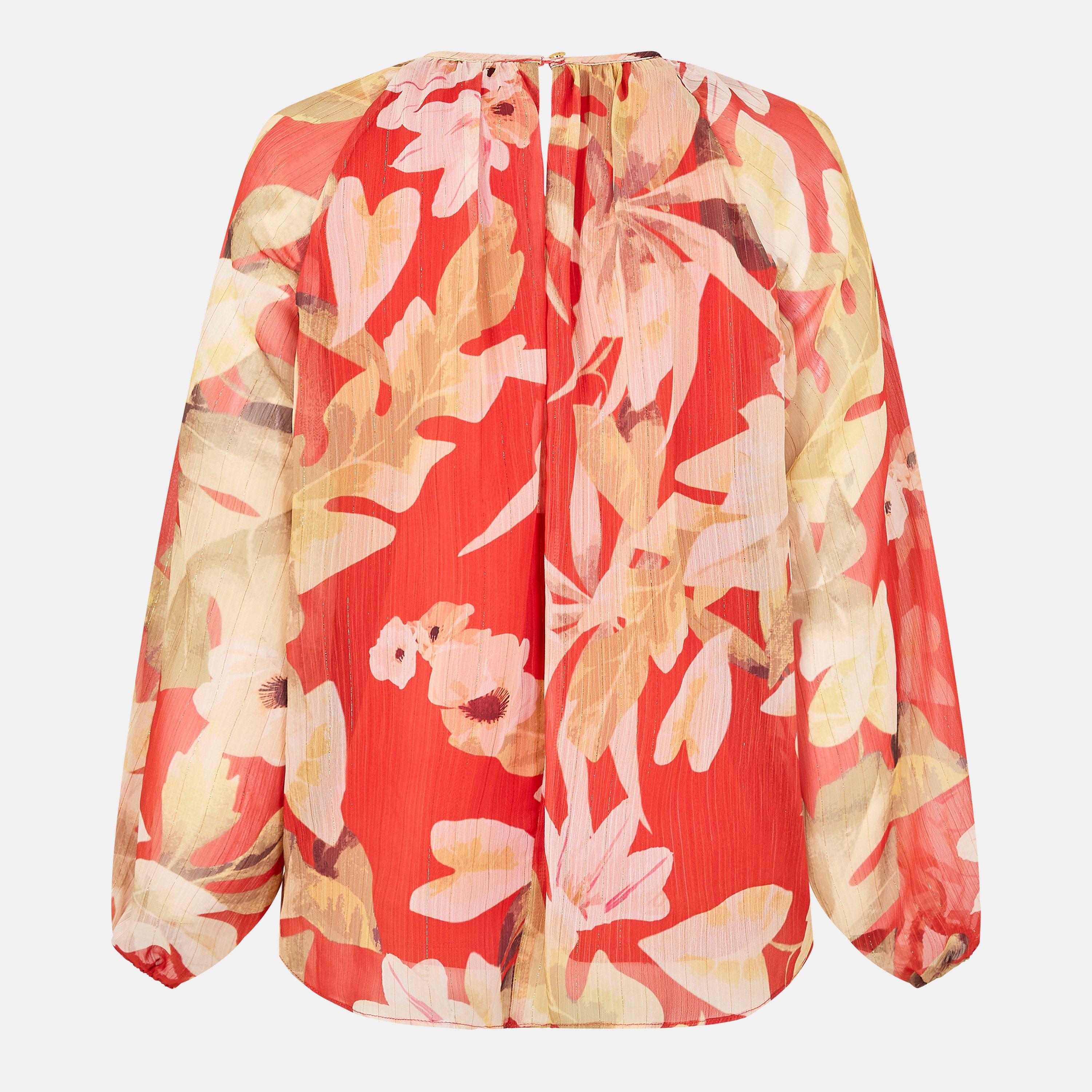 Tropical - Biba - Women's Split Long-Sleeve Blouse - 2