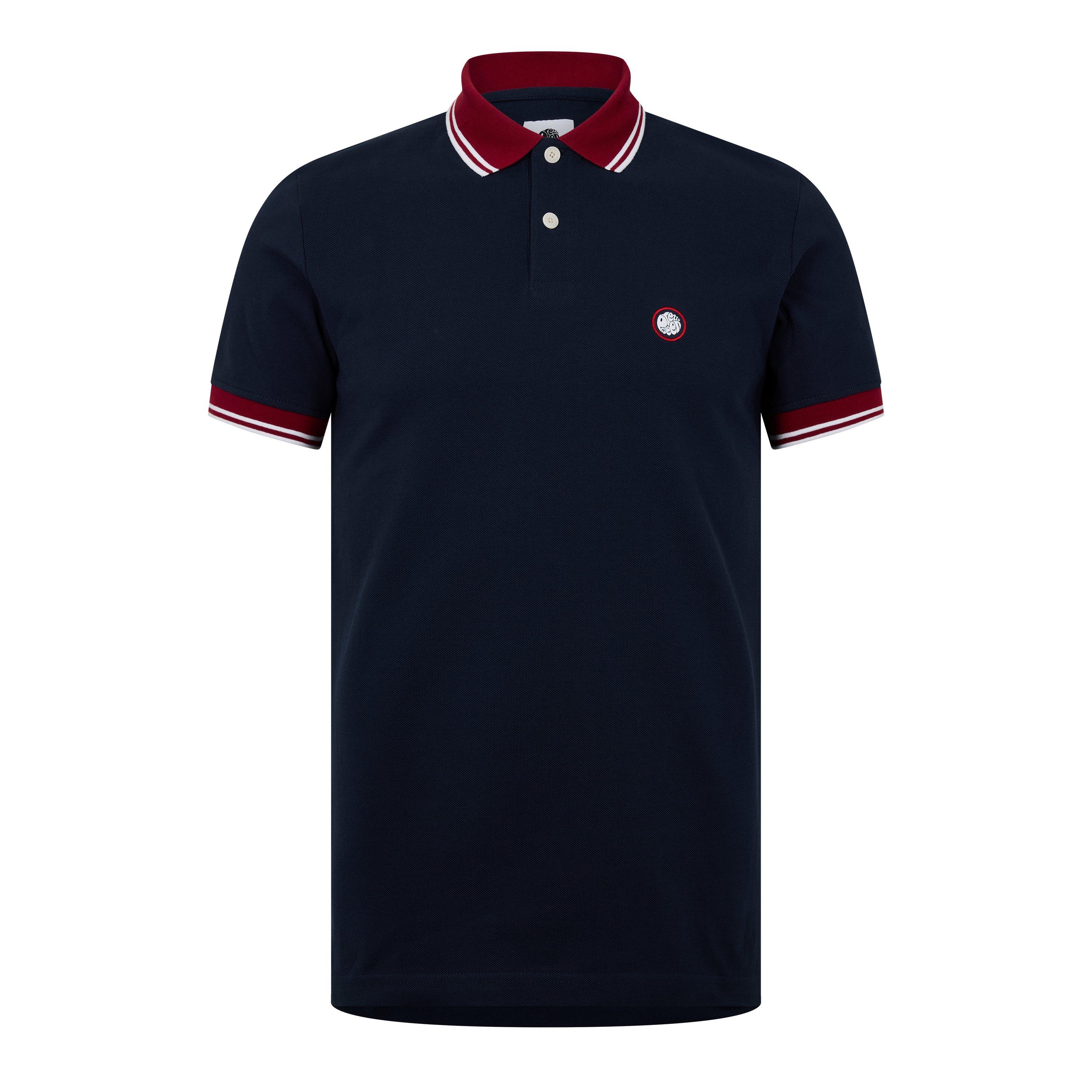 Marineblå - Pretty Green - Men's Short-Sleeve Polo Shirt - 1