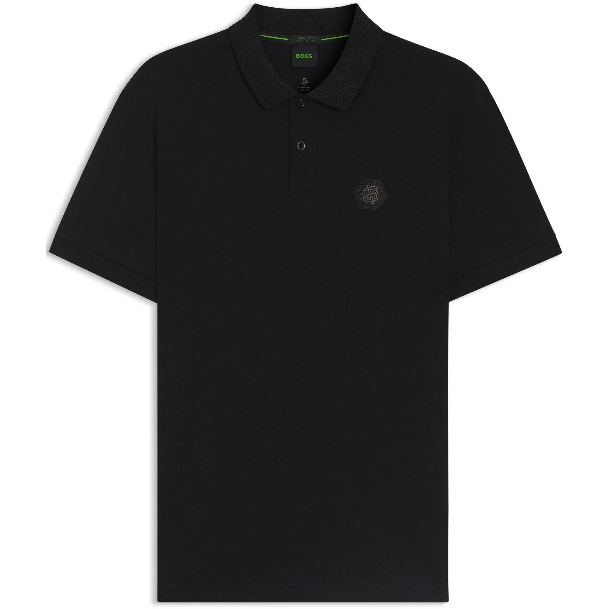 Black - Boss - Men's HBG Future Green Lightweight and Breathable Cotton Short Sleeve Polo Shirt