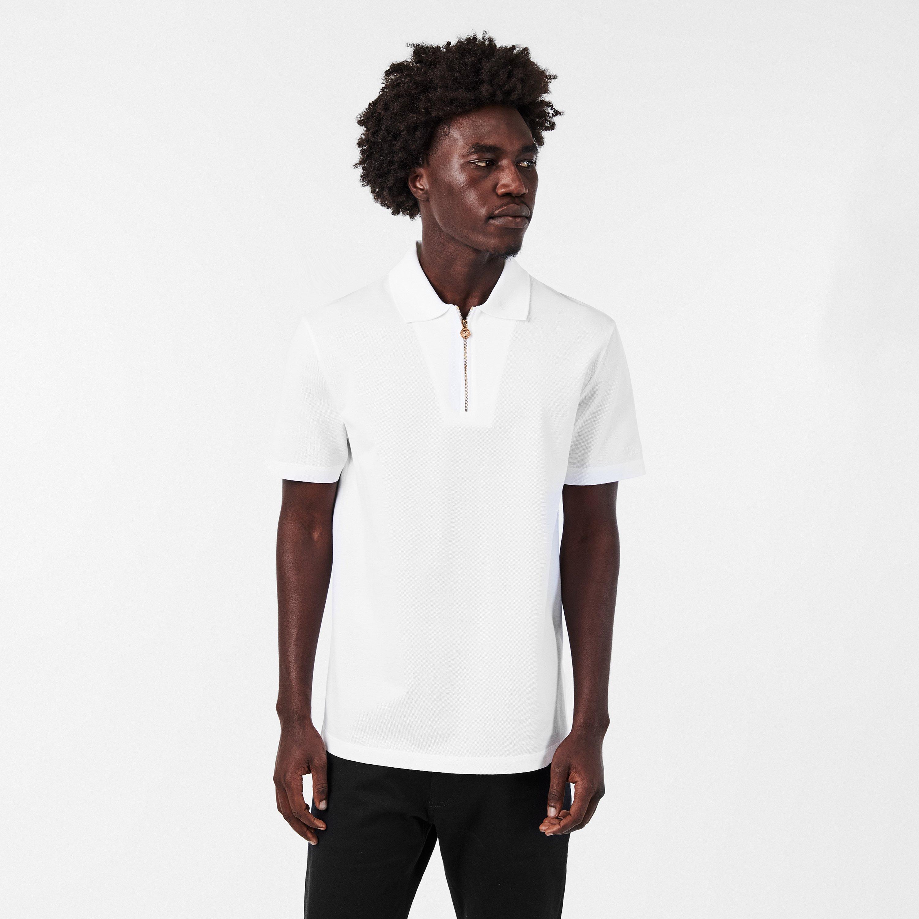 White - Versace - Men's Short-Sleeve Polo - 3