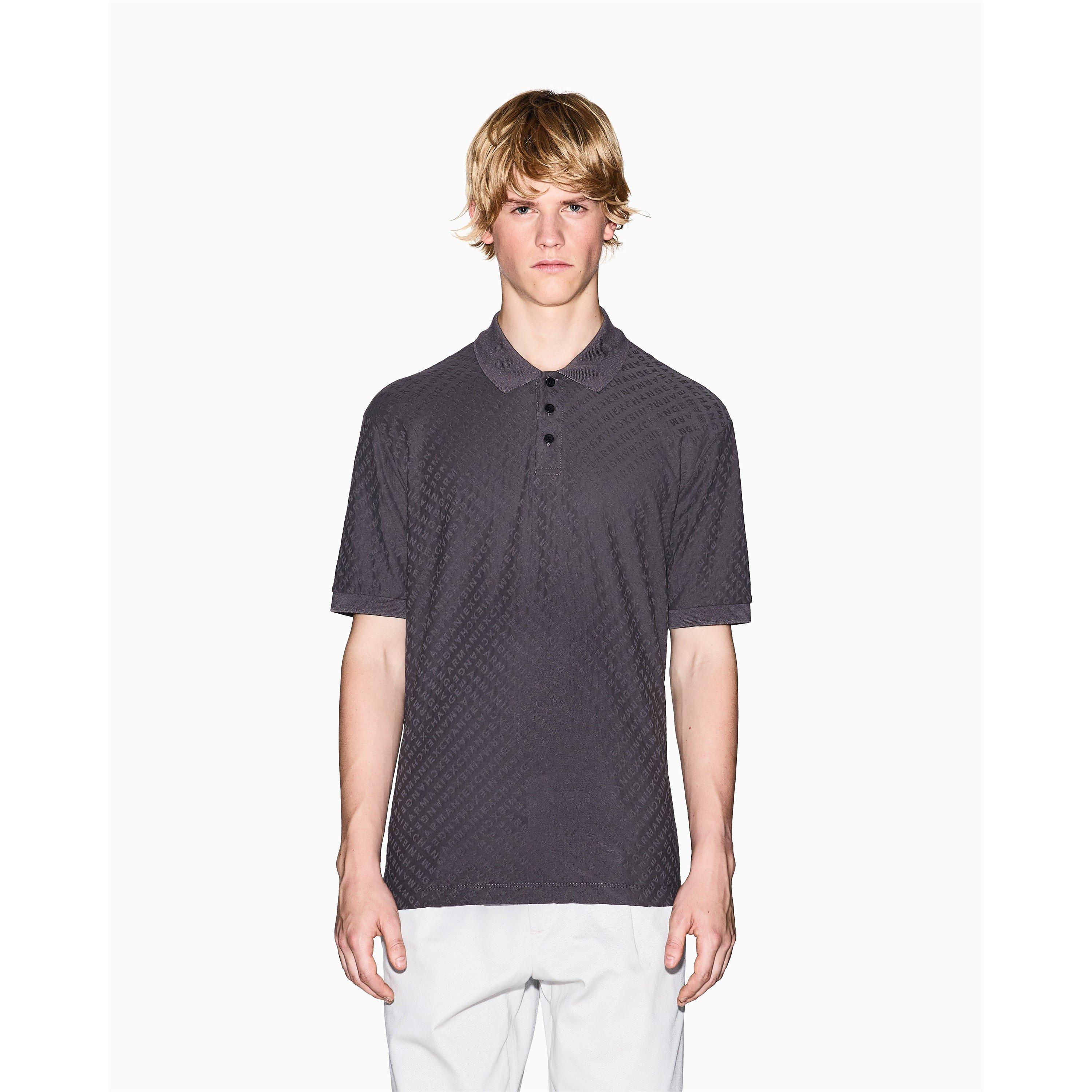 Armani Exchange Men's Short-Sleeve Polo Shirt - Pavet F8039 Pavement F8039 - L