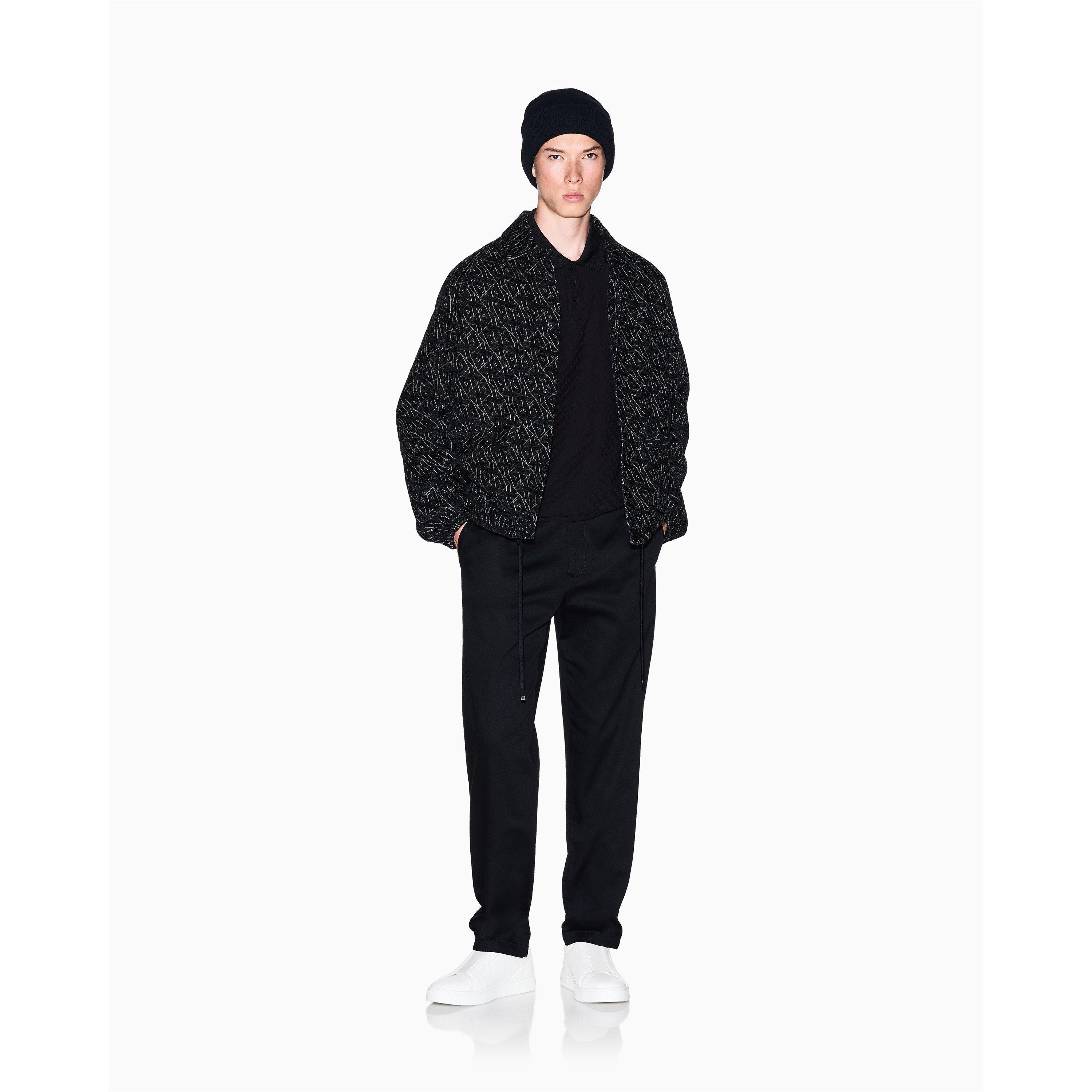 Black AOP FC022 - Armani Exchange - Men's Short-Sleeve Polo Shirt - 3