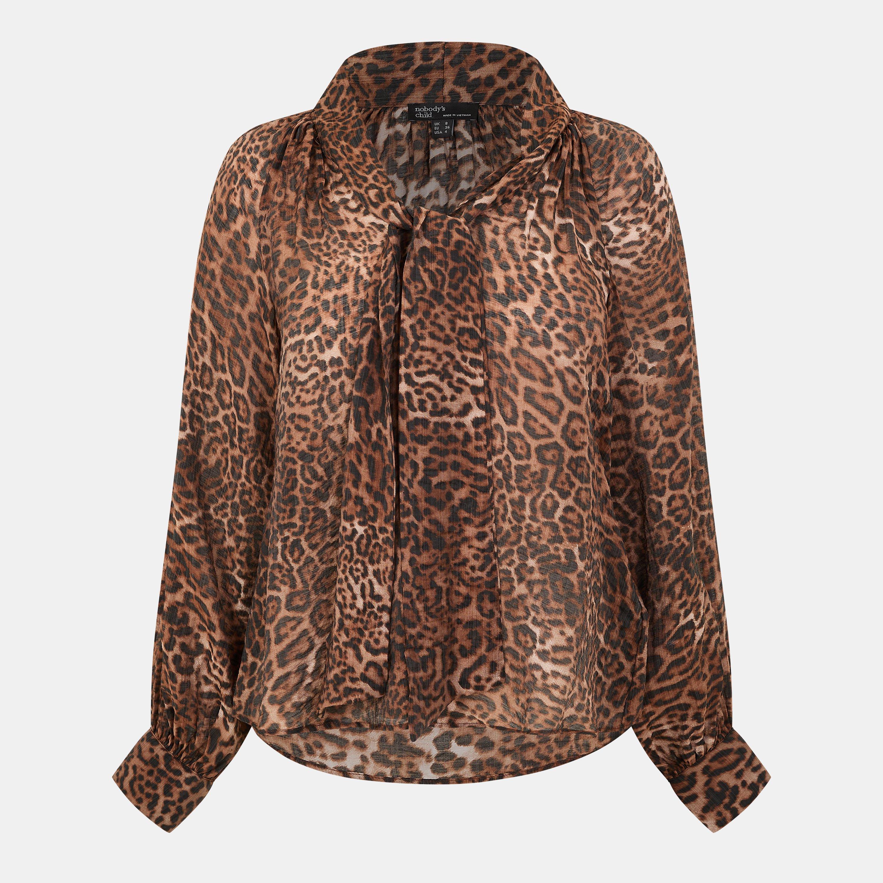 Brown - Nobodys Child - Women's Goldie Long-Sleeve Blouse - 1